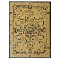 Tapis Ningxia chinois du 19ème siècle ( 4' 10"" x 6' 6"" - 147 x 198 cm)