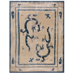 Tapis chinois Ningxia du 19e siècle 9'x 11' 6"
