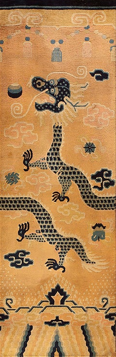 Chinesischer Ningxia-Säulenteppich des 19. Jahrhunderts ( 2'9" x 8' - 84 x 245)