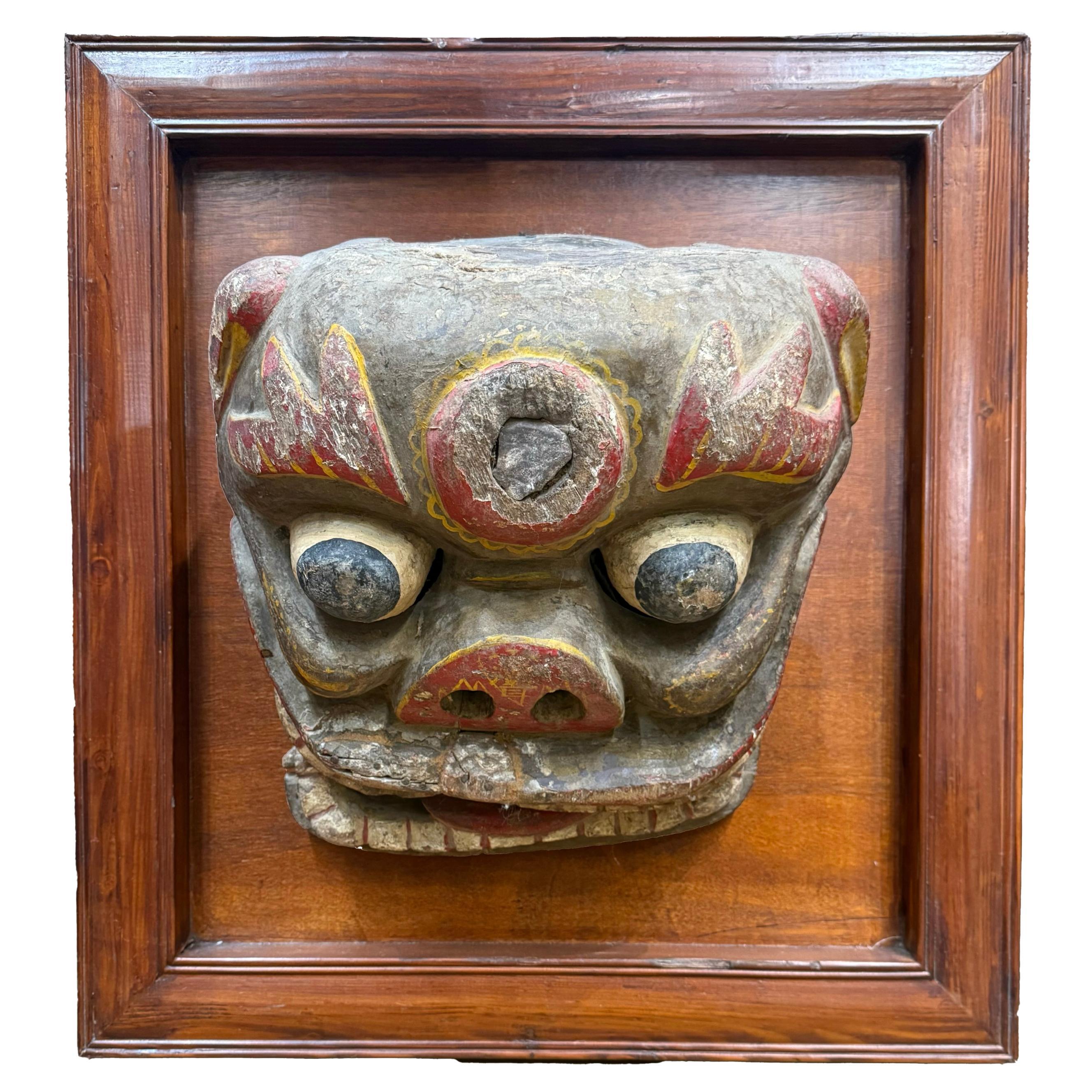 19th-century Chinese Nuo Ritual Mask