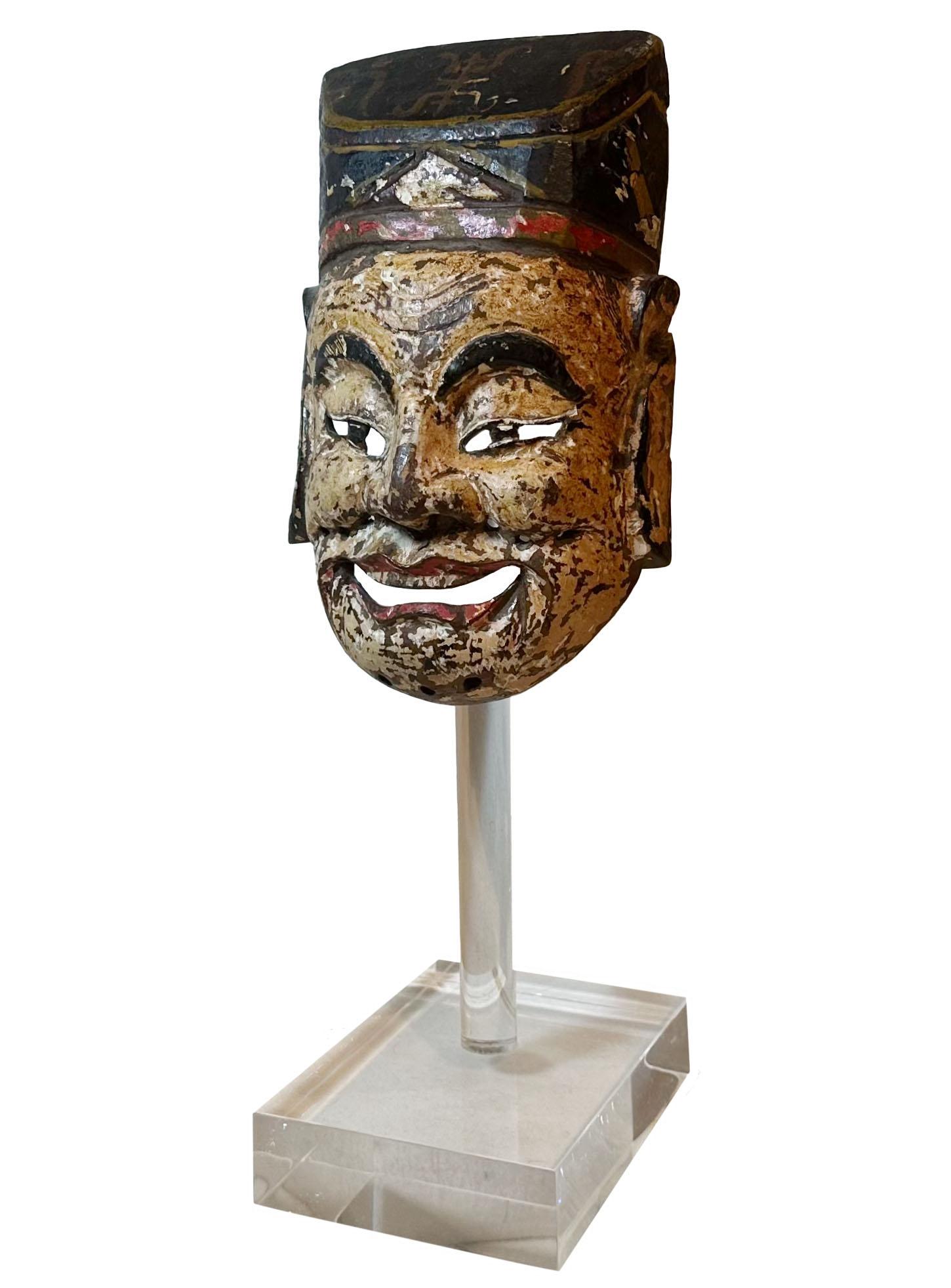 Maschera da opera cinese del XIX secolo In condizioni buone in vendita a Tampa, FL