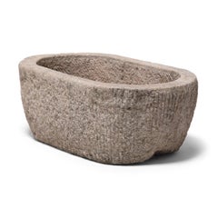 19th Century Chinese Oval Stone Trough