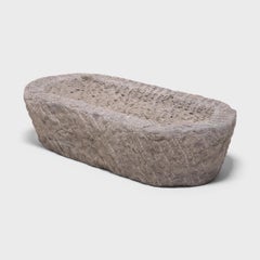 19th Century Chinese Oval Stone Trough