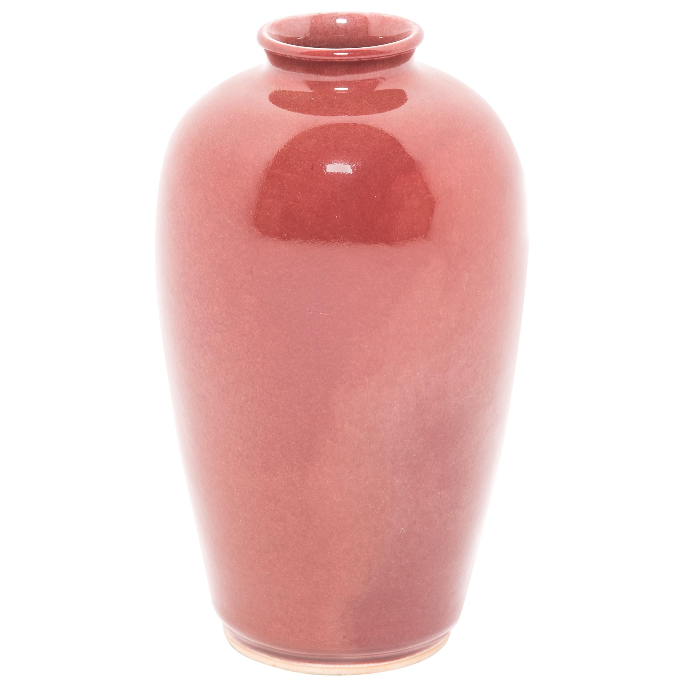 Chinese Oxblood Meiping Vase, c. 1850