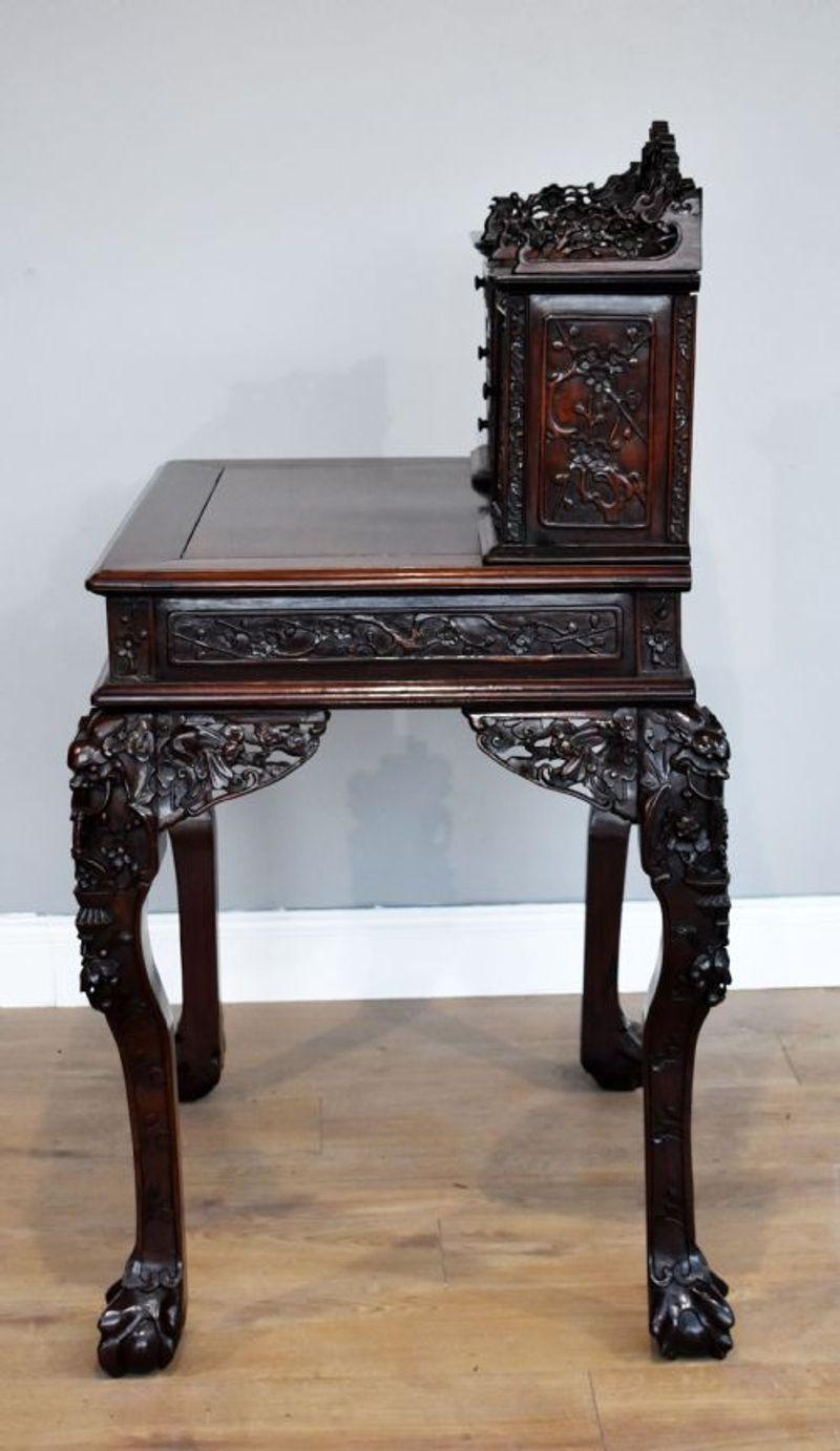 19th Century Chinese Padouk Wood Desk For Sale 7