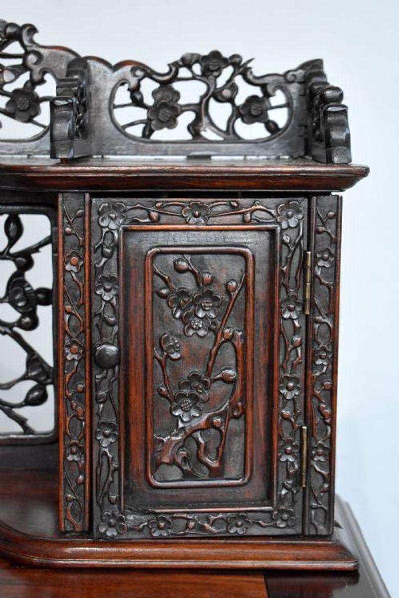 Hardwood 19th Century Chinese Padouk Wood Desk For Sale