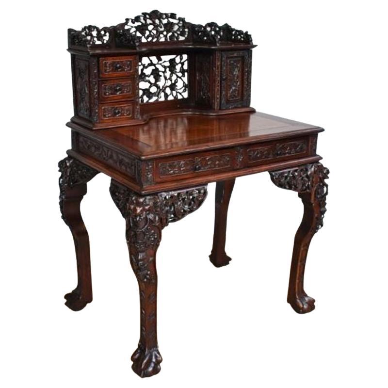 19th Century Chinese Padouk Wood Desk For Sale