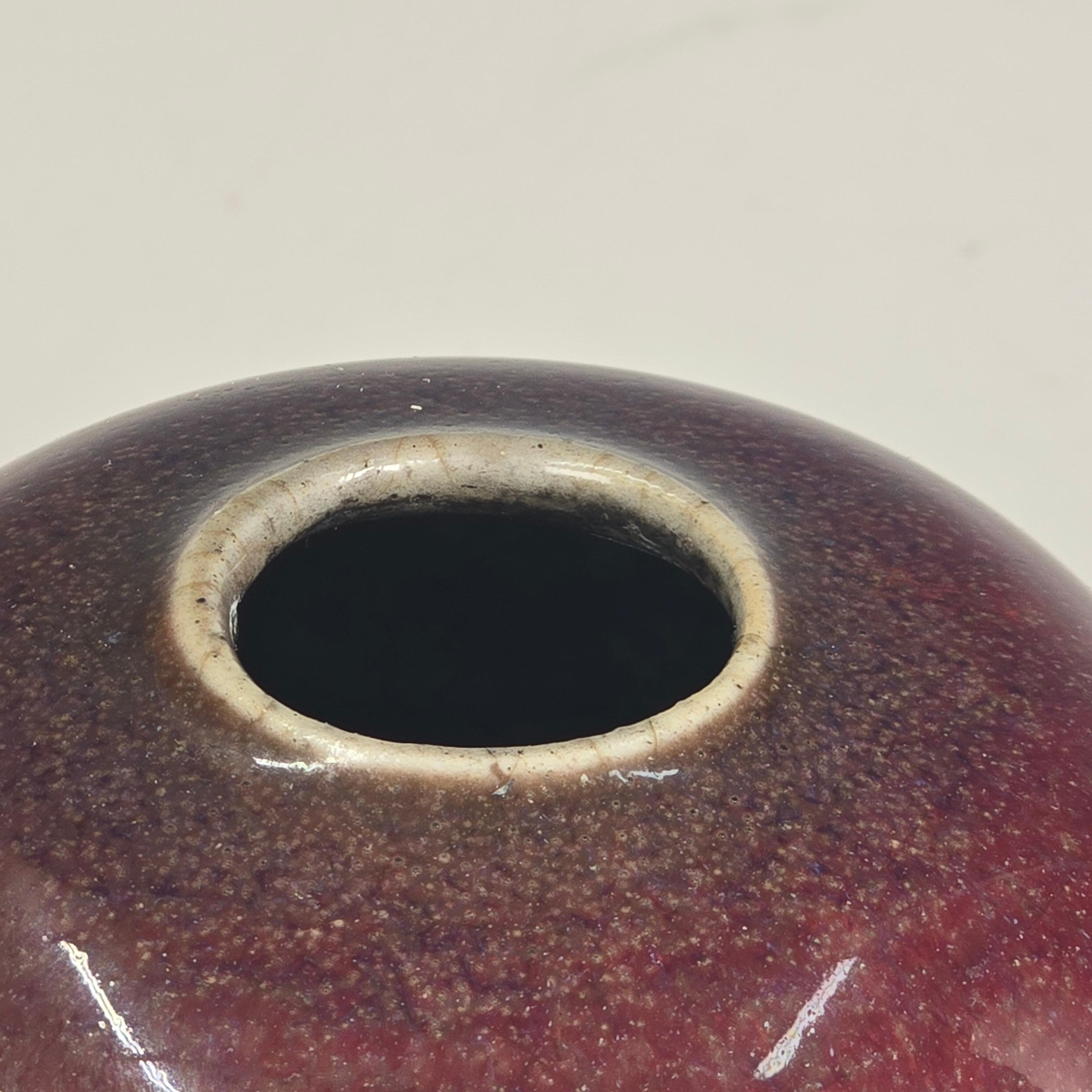 Smaltato Lavaspazzole cinese del XIX secolo con fiori di pesco smaltati, dinastia Qing in vendita