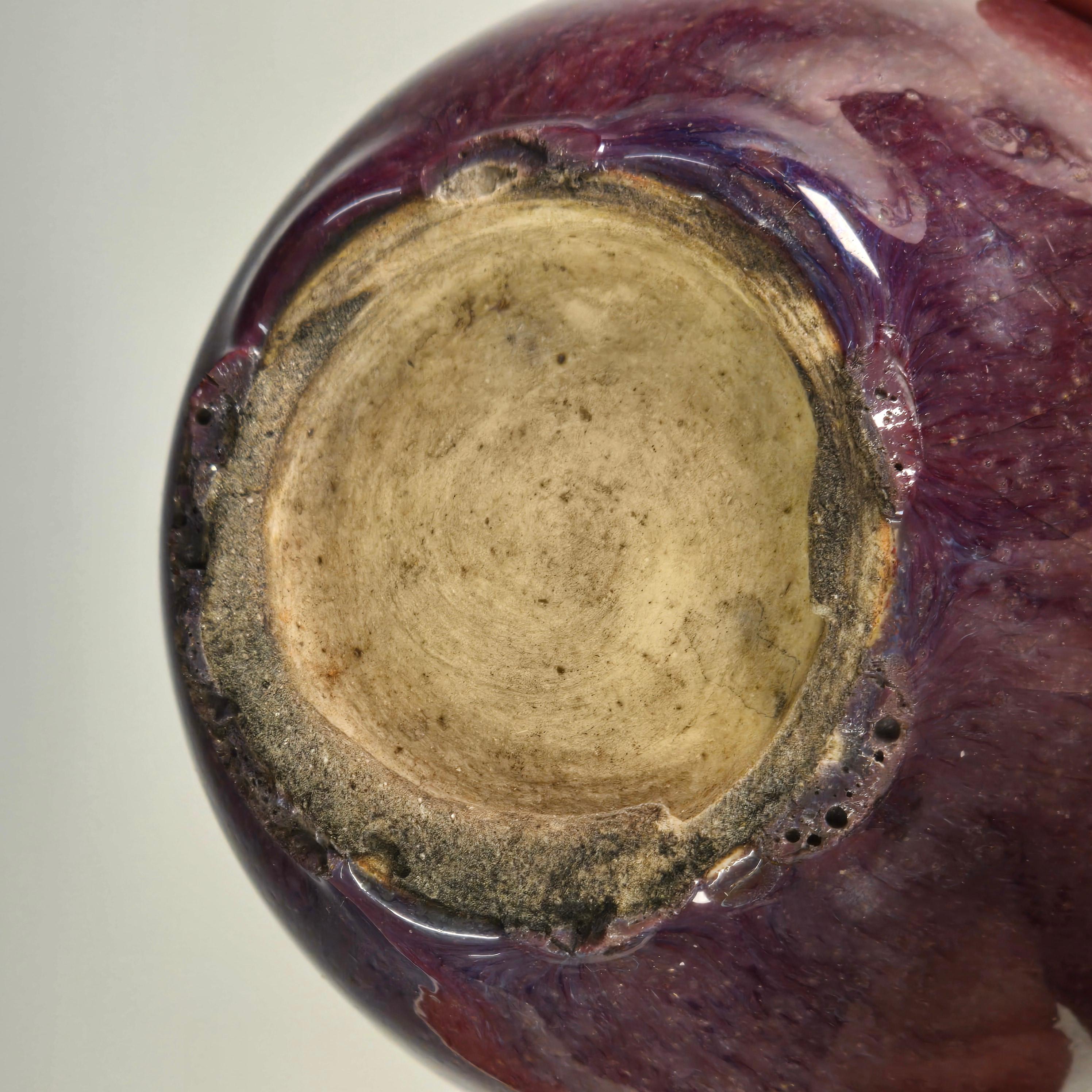 Ceramica Lavaspazzole cinese del XIX secolo con fiori di pesco smaltati, dinastia Qing in vendita