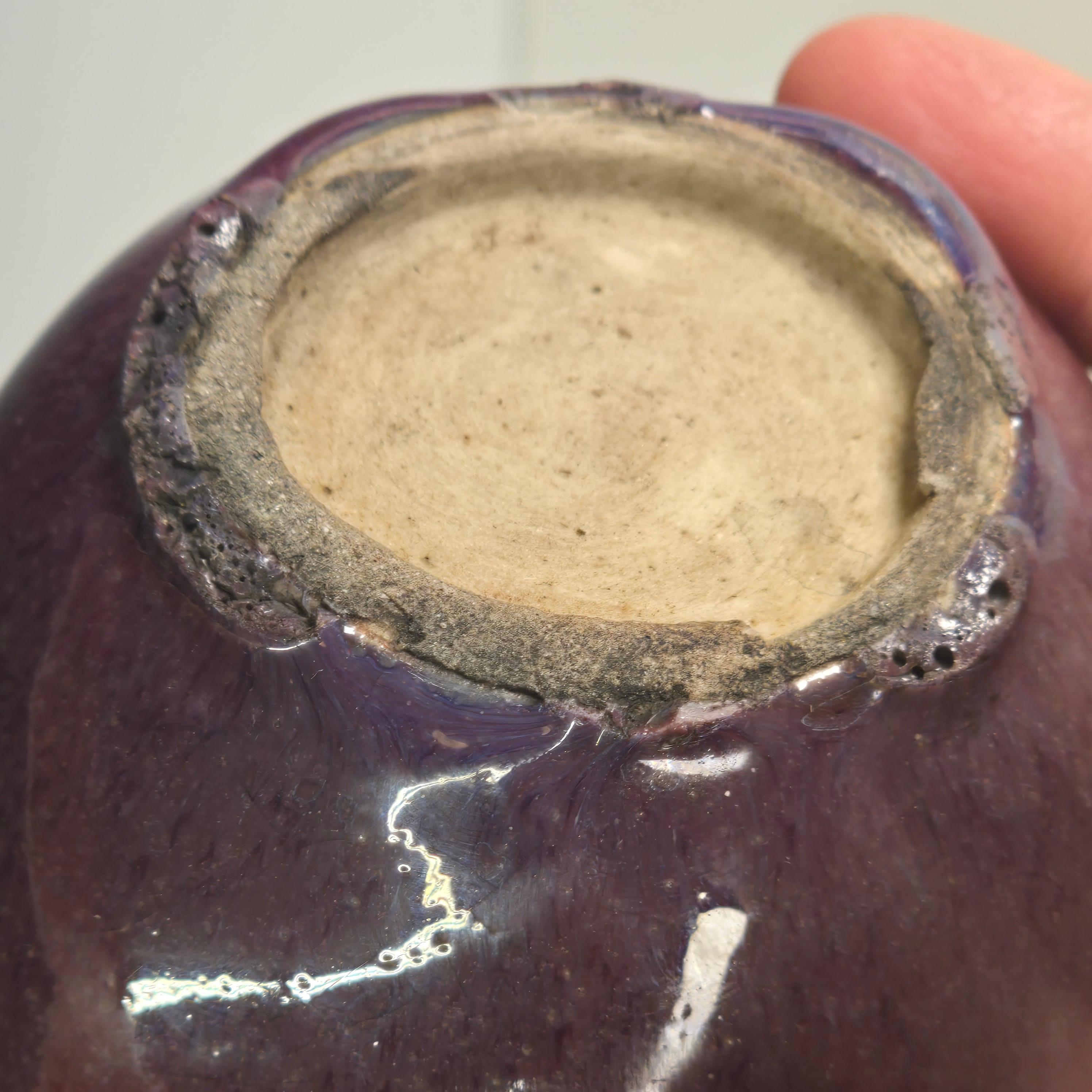 Lavaspazzole cinese del XIX secolo con fiori di pesco smaltati, dinastia Qing in vendita 1