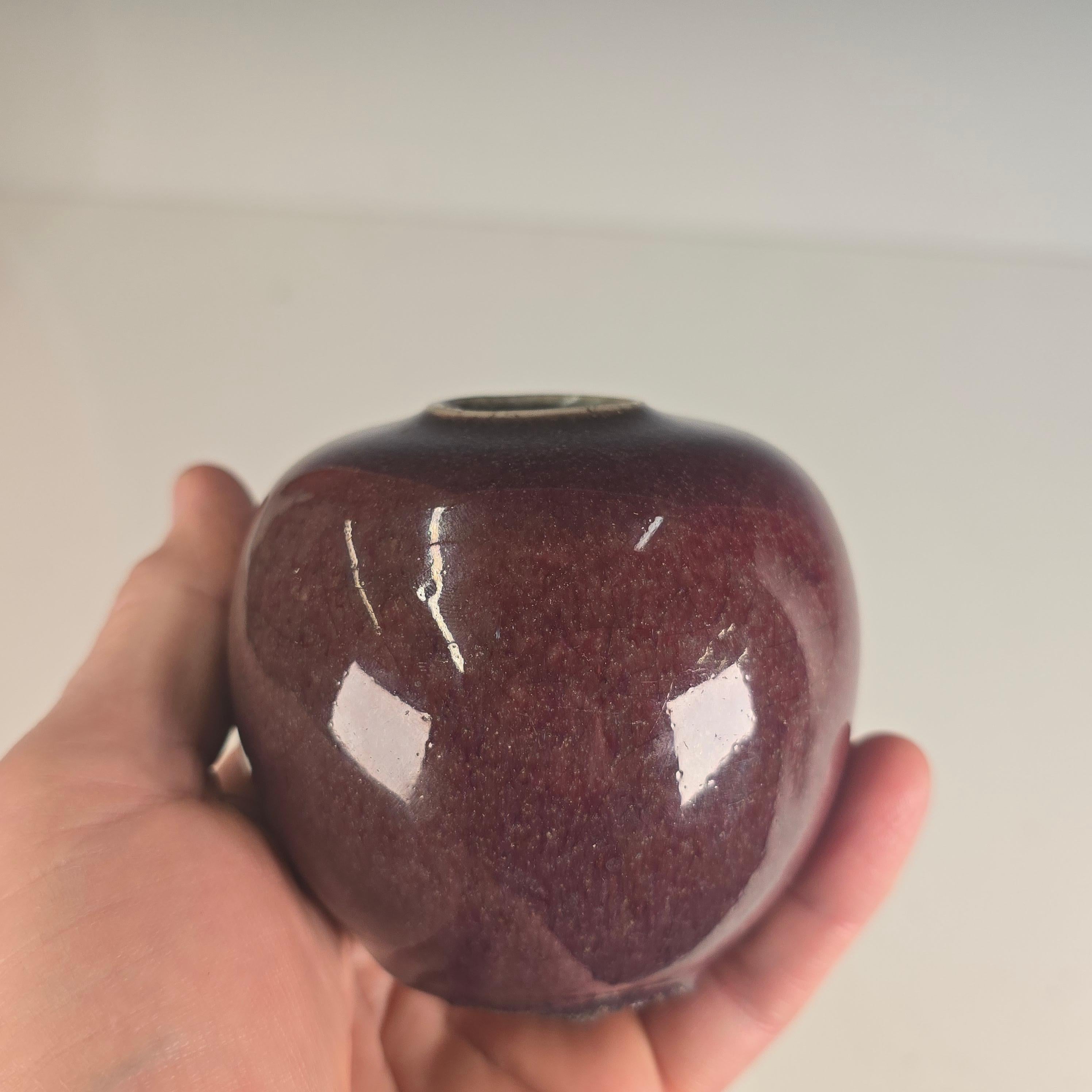 Lavaspazzole cinese del XIX secolo con fiori di pesco smaltati, dinastia Qing in vendita 2