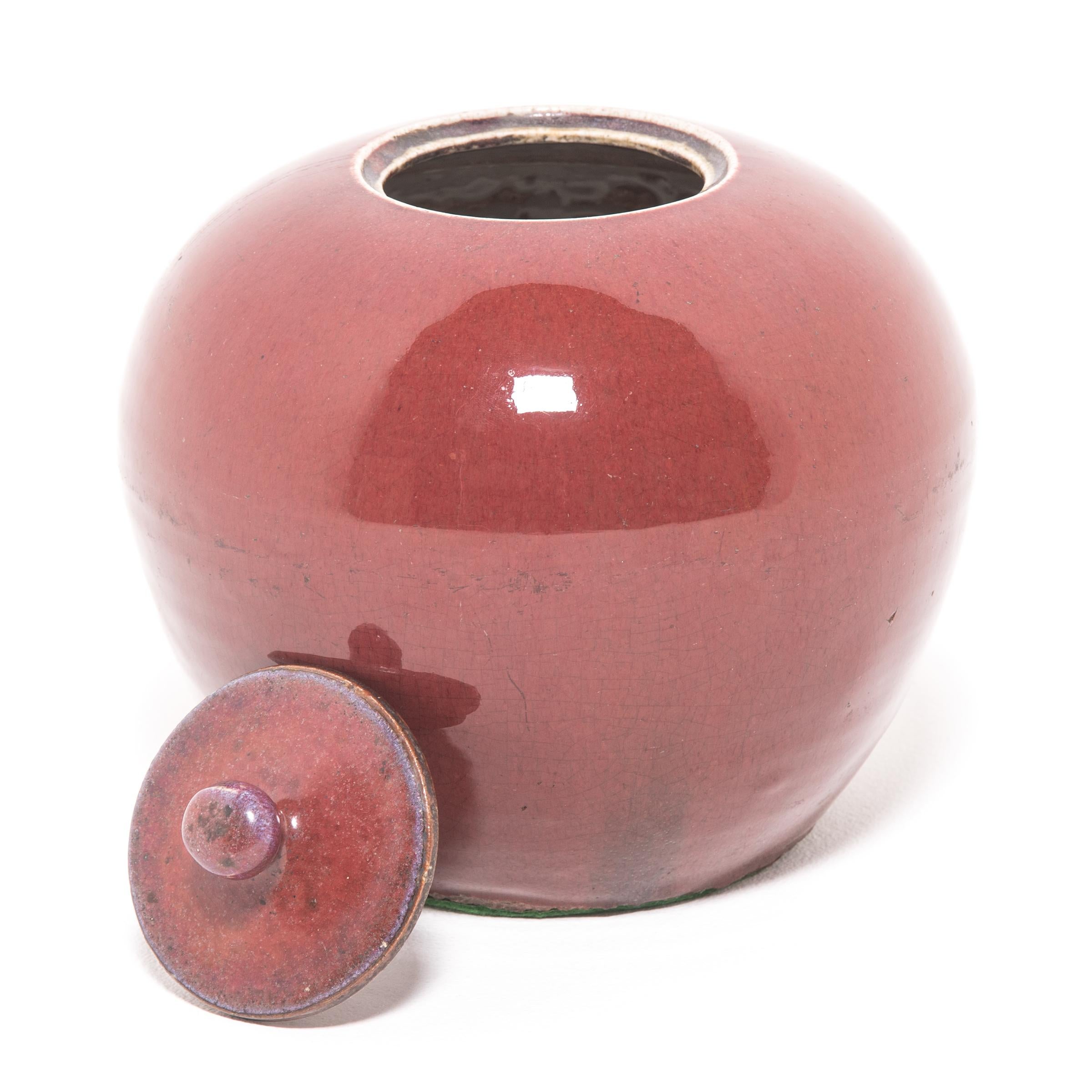 19th Century Chinese Peach Blossom Melon Ginger Jar In Good Condition In Chicago, IL