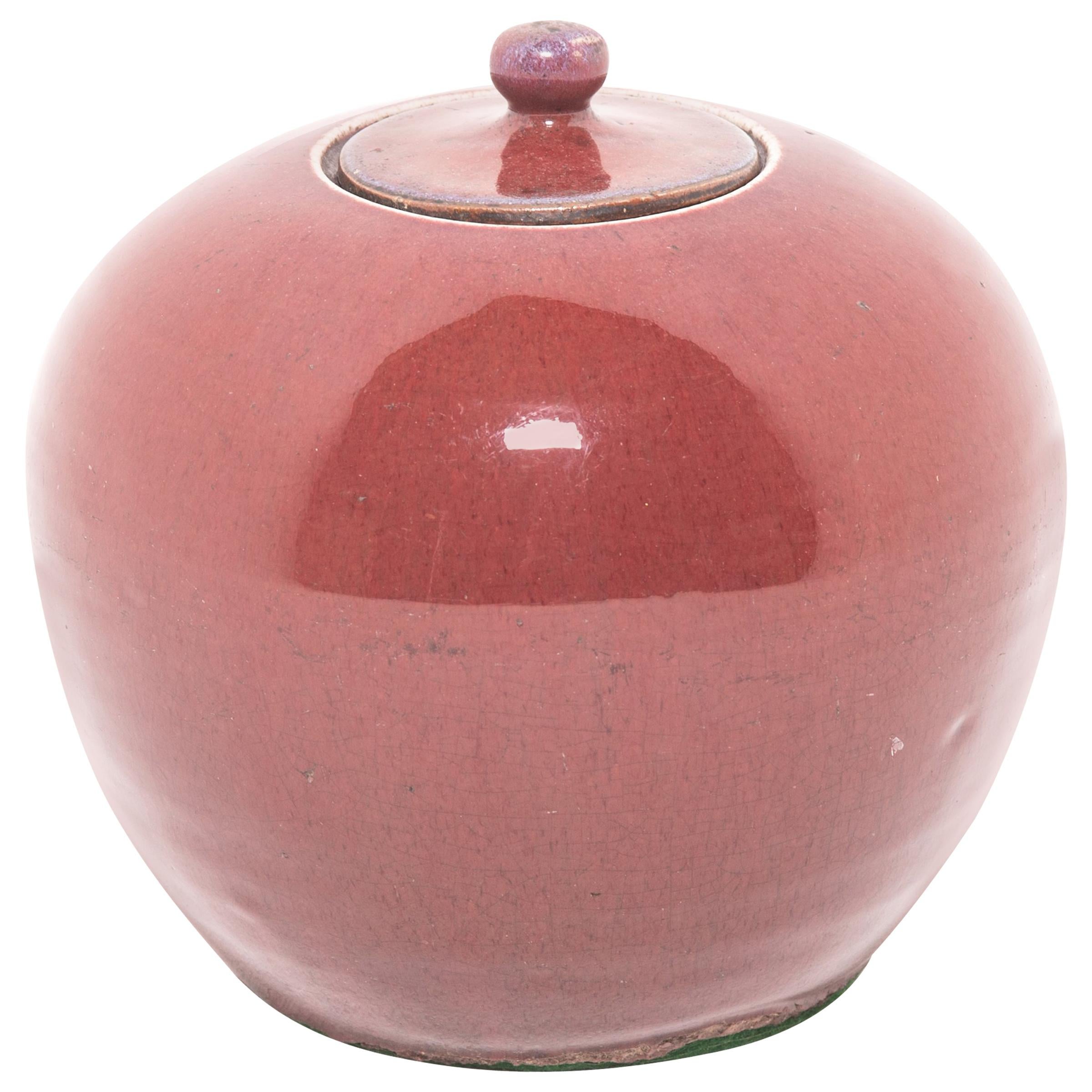 19th Century Chinese Peach Blossom Melon Ginger Jar