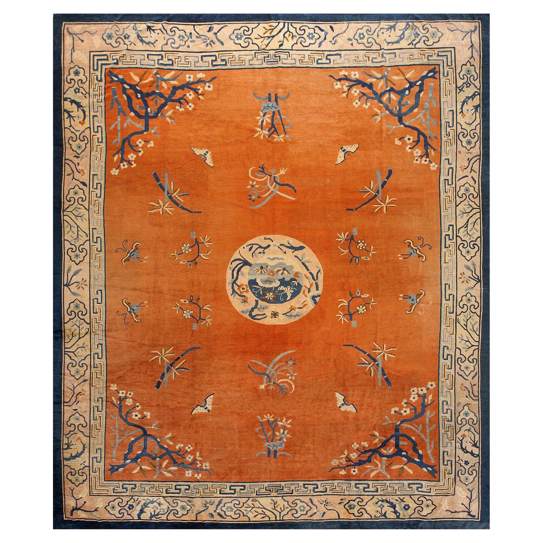 Tapis chinois de Pékin du 19ème siècle ( 12'4" x 14'6" - 375 x 420 cm)