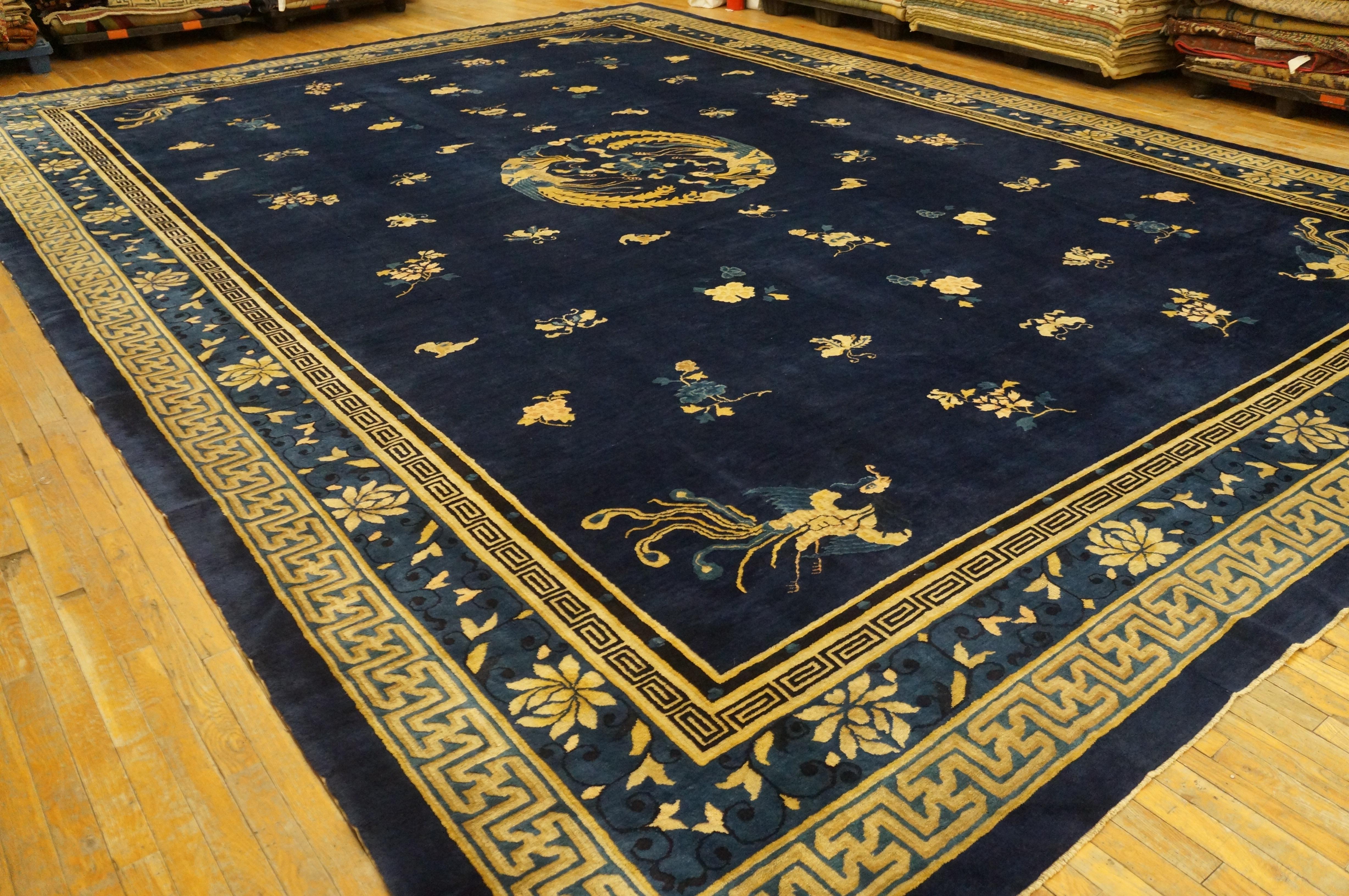 Hand-Knotted 19th Century Chinese Peking Carpet ( 14' x 19'2