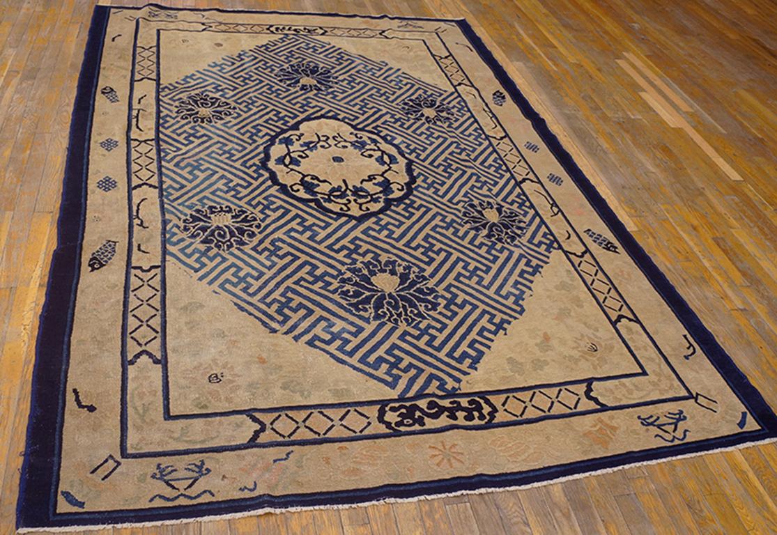 Hand-Knotted 19th Century Chinese Peking Carpet ( 6' 2