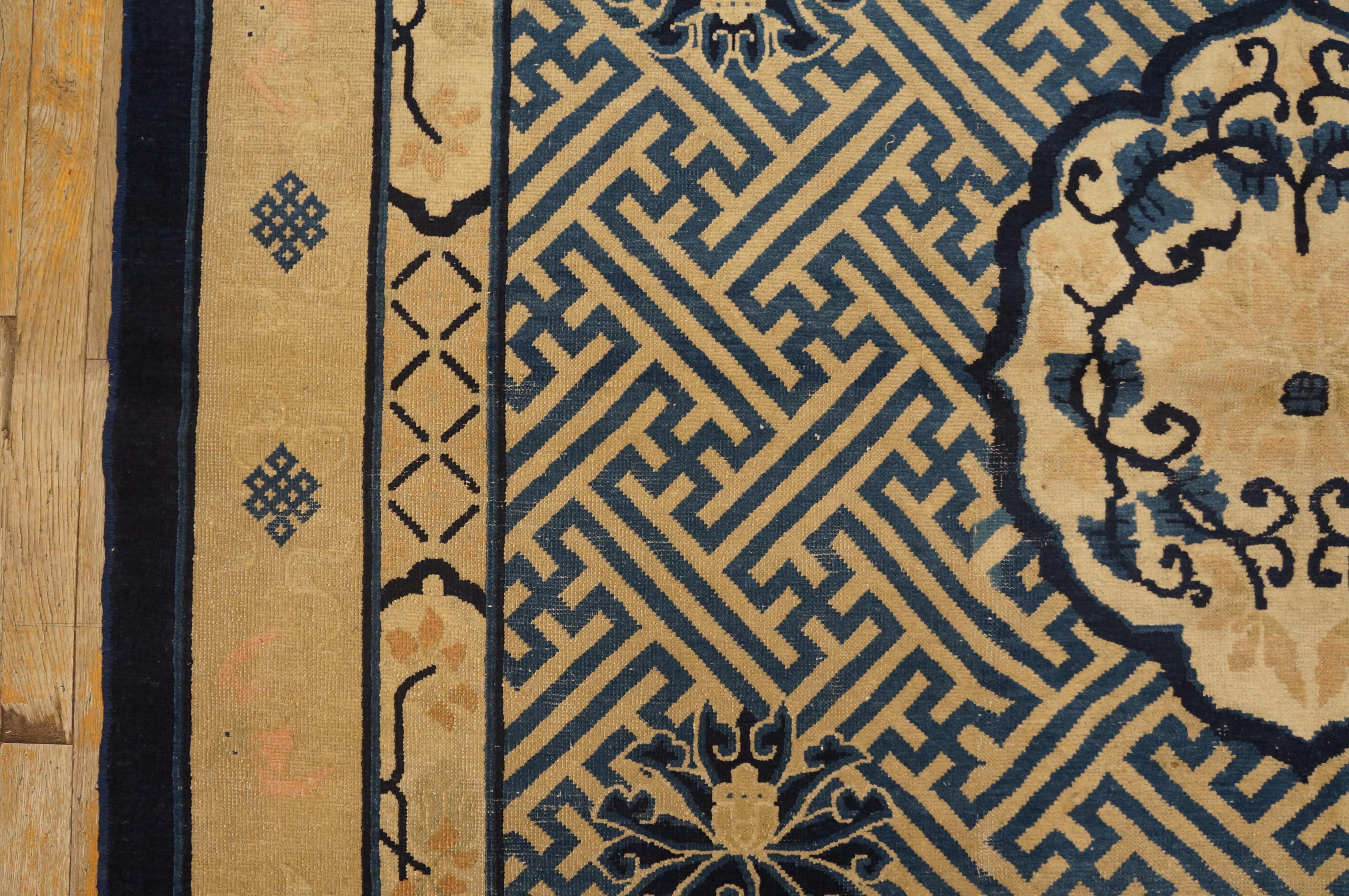 Chinesischer Peking-Teppich des 19. Jahrhunderts ( 6' 2