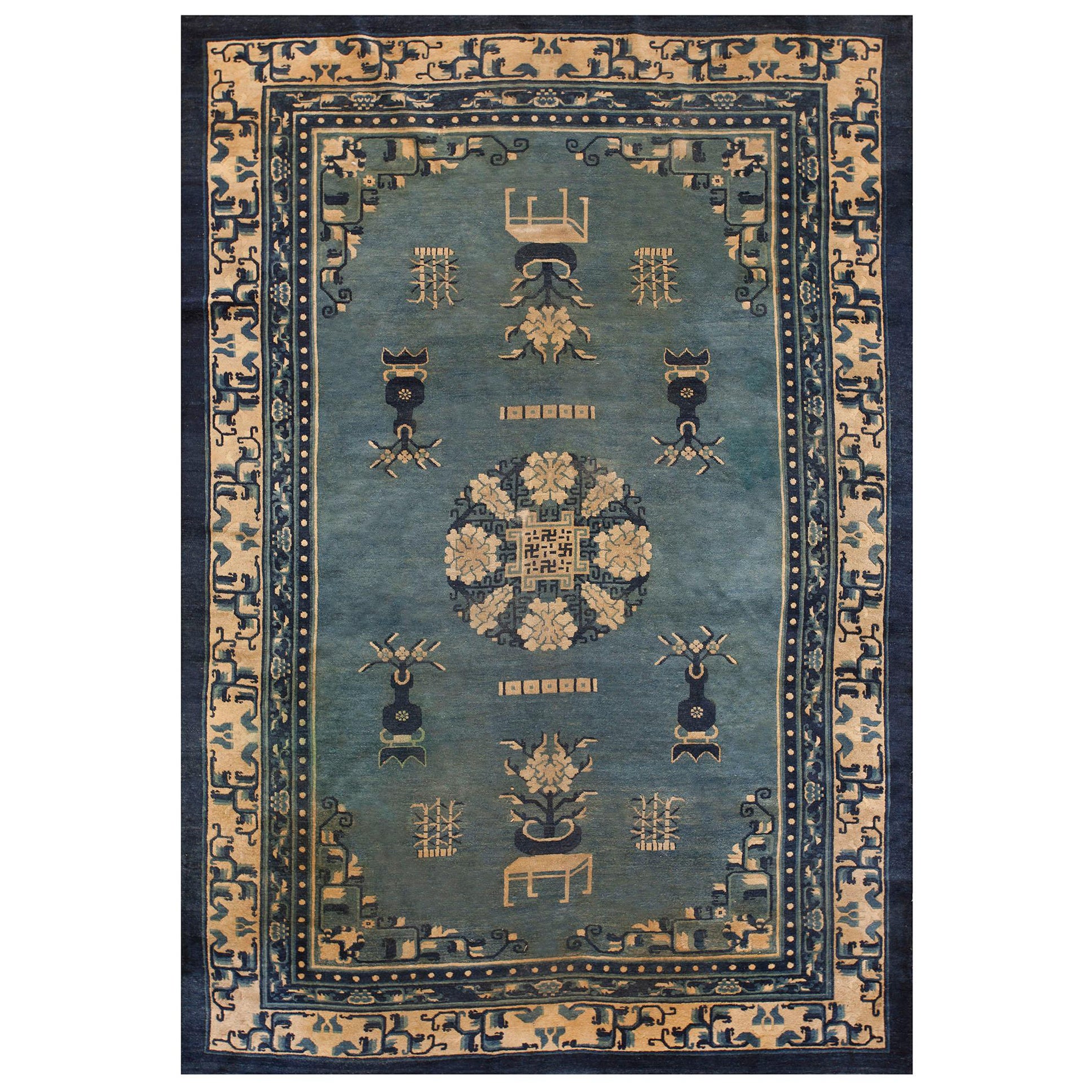 Tapis chinois de Pékin du 19ème siècle ( 6' x 9' - 183 x 275 )