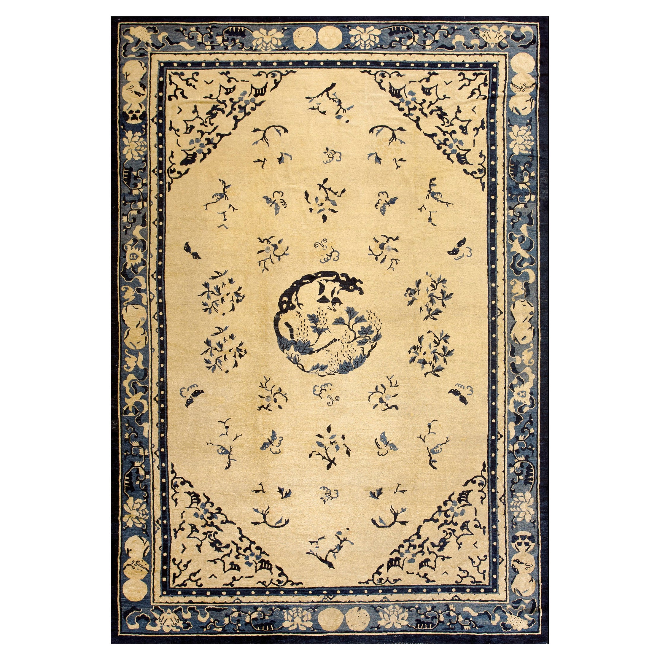 Tapis de Pékin chinois du 19ème siècle ( 8'10" x 12'9" - 270 x 390 )