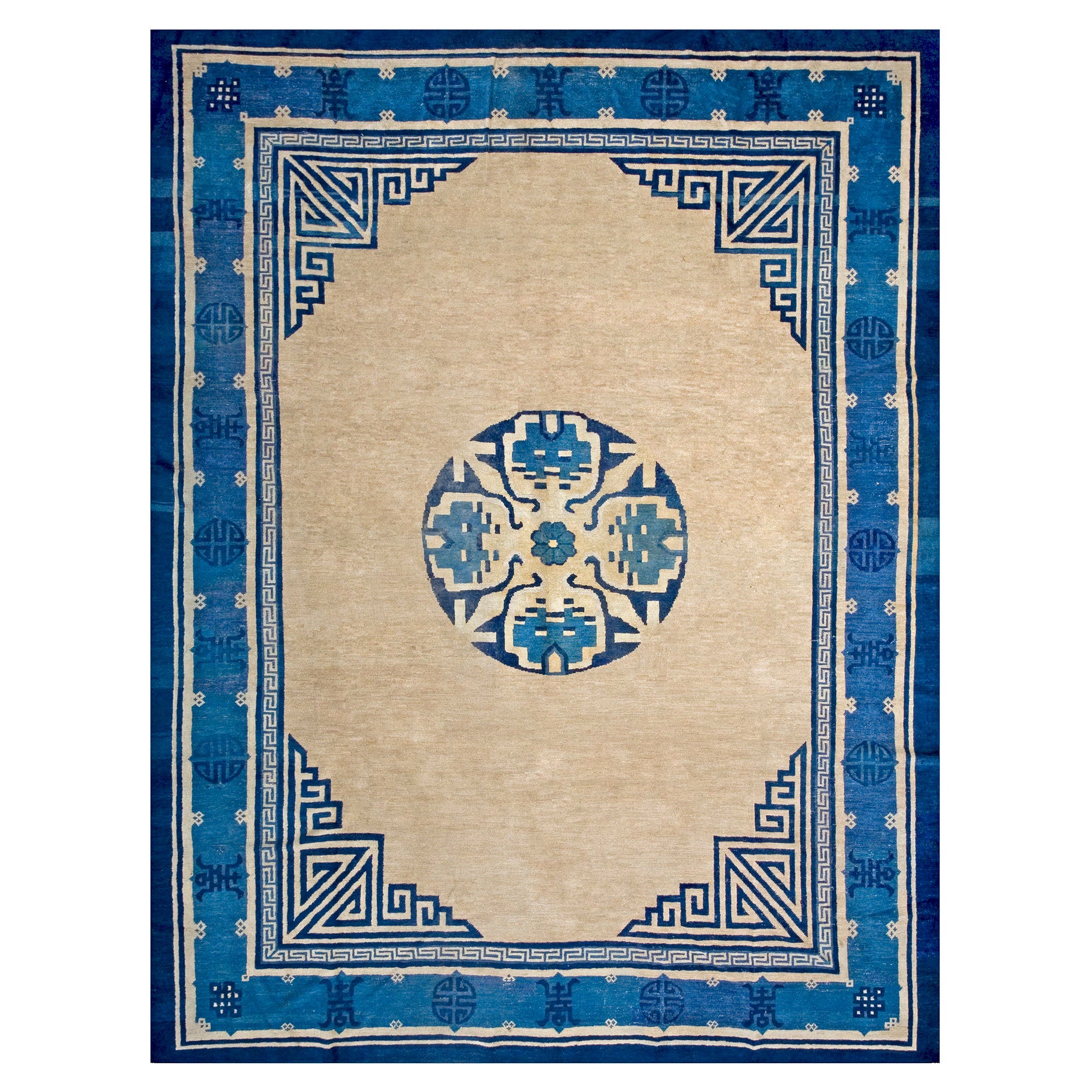 Tapis de Pékin chinois du 19ème siècle ( 9' x 11'6' - 275 x 350 )