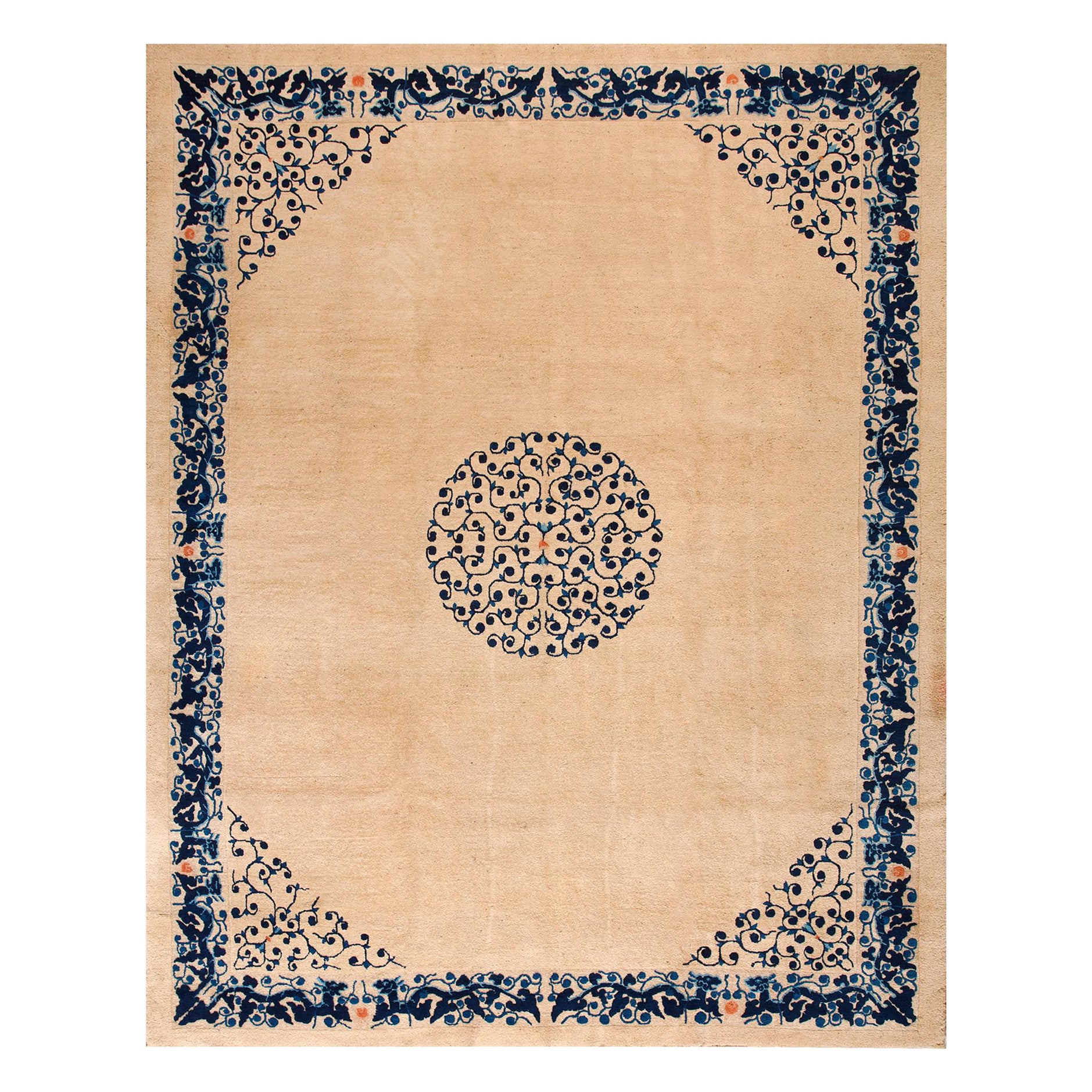 Tapis de Pékin chinois du 19ème siècle ( 9'4" x 11'4" - 285 x 345 )