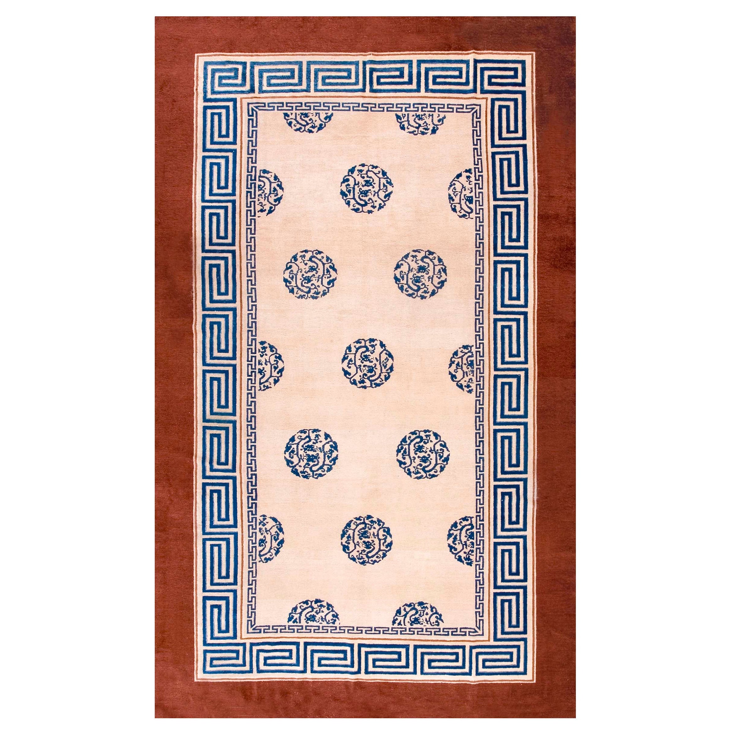 Tapis chinois de Pékin du 19ème siècle dans le style Kangxi ( 8' x 13' 6" - 245 x 410 )