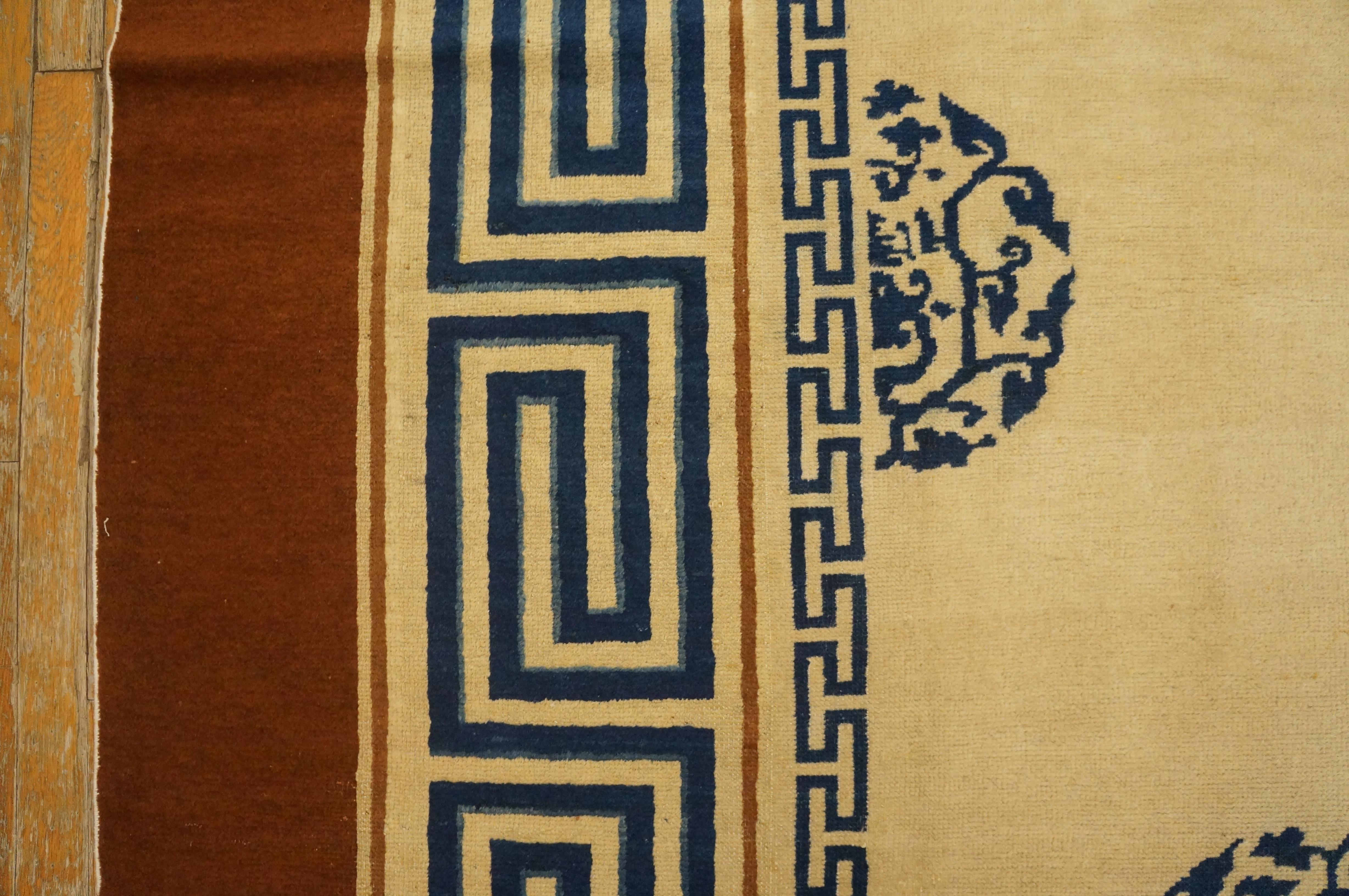 19th Century Chinese Peking Carpet in Kangxi Style ( 8' x 13'6