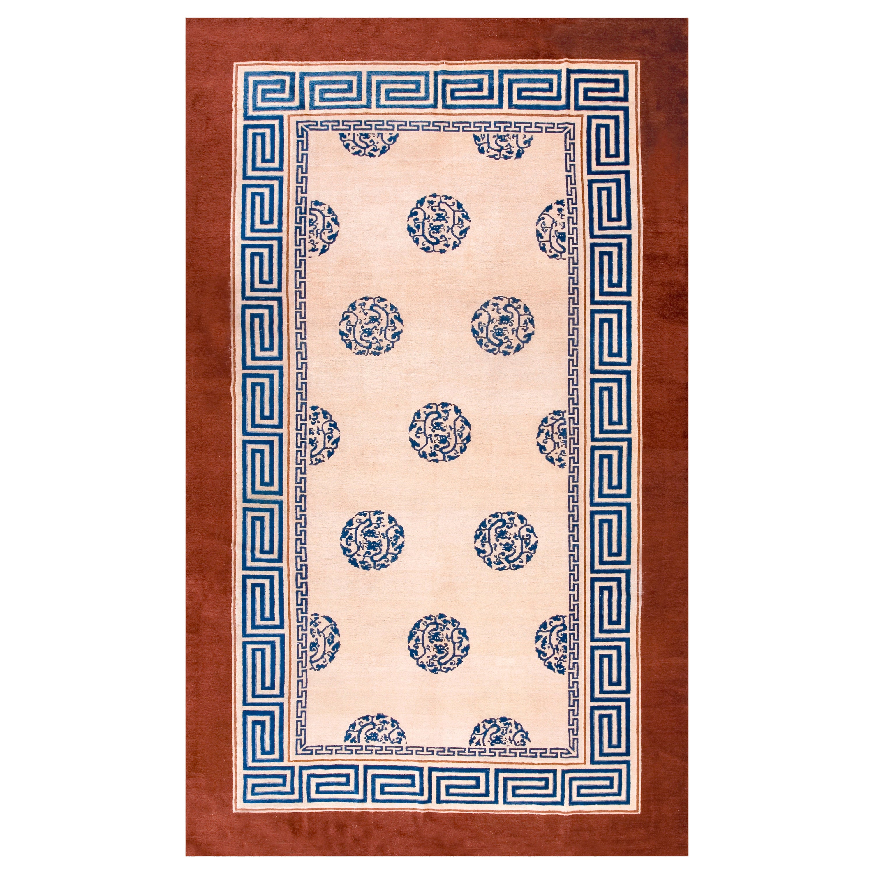 Tapis chinois de Pékin du 19ème siècle dans le style Kangxi ( 8' x 13'6" - 245 x 410 )