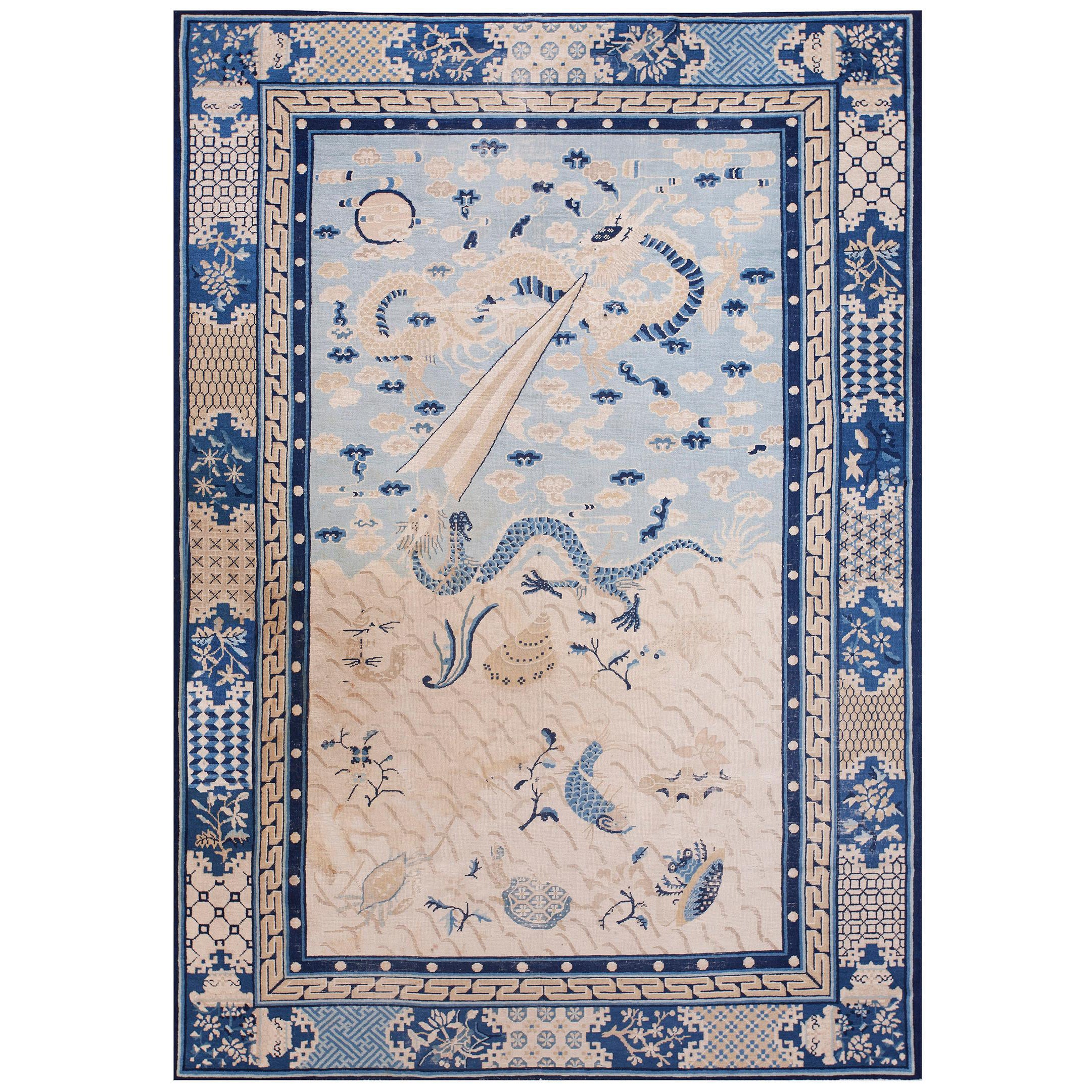 Tapis chinois du 19ème siècle avec dragon de Pékin ( 6' x 8'8" - 183 x 265 )