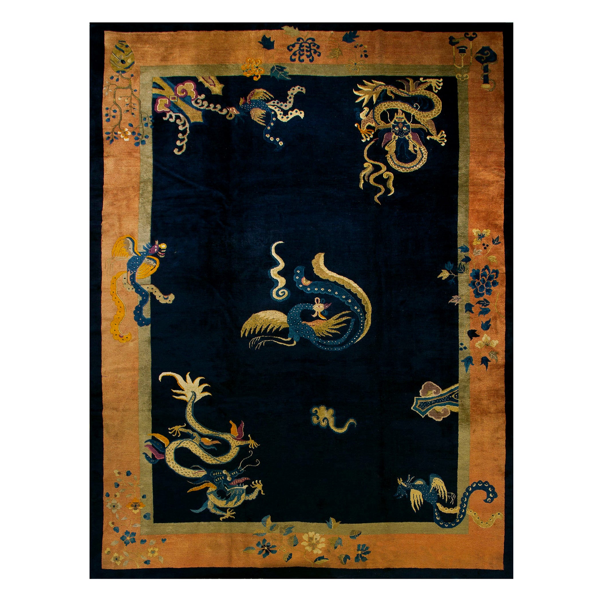 Chinesischer Drachen-Phoenix-Teppich des 19. Jahrhunderts aus Peking (10'2'' x 13'5'' - 310 x 410)