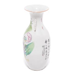 Chinese Phoenix Tail Vase with Figures in a Garden, c. 1850