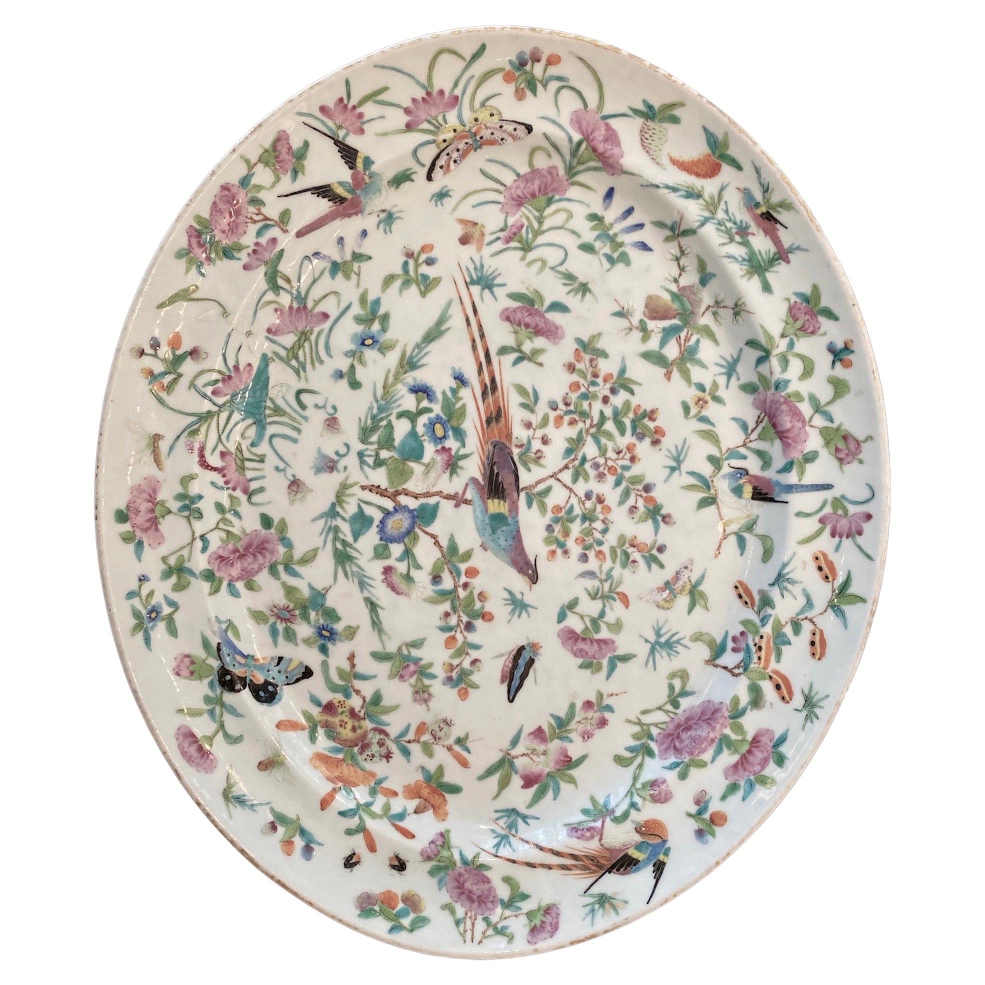 19th Century Chinese Platter For Sale
