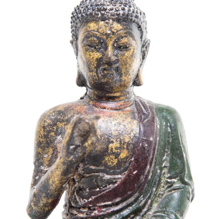 Iron 19th Century Chinese Polychrome Buddha