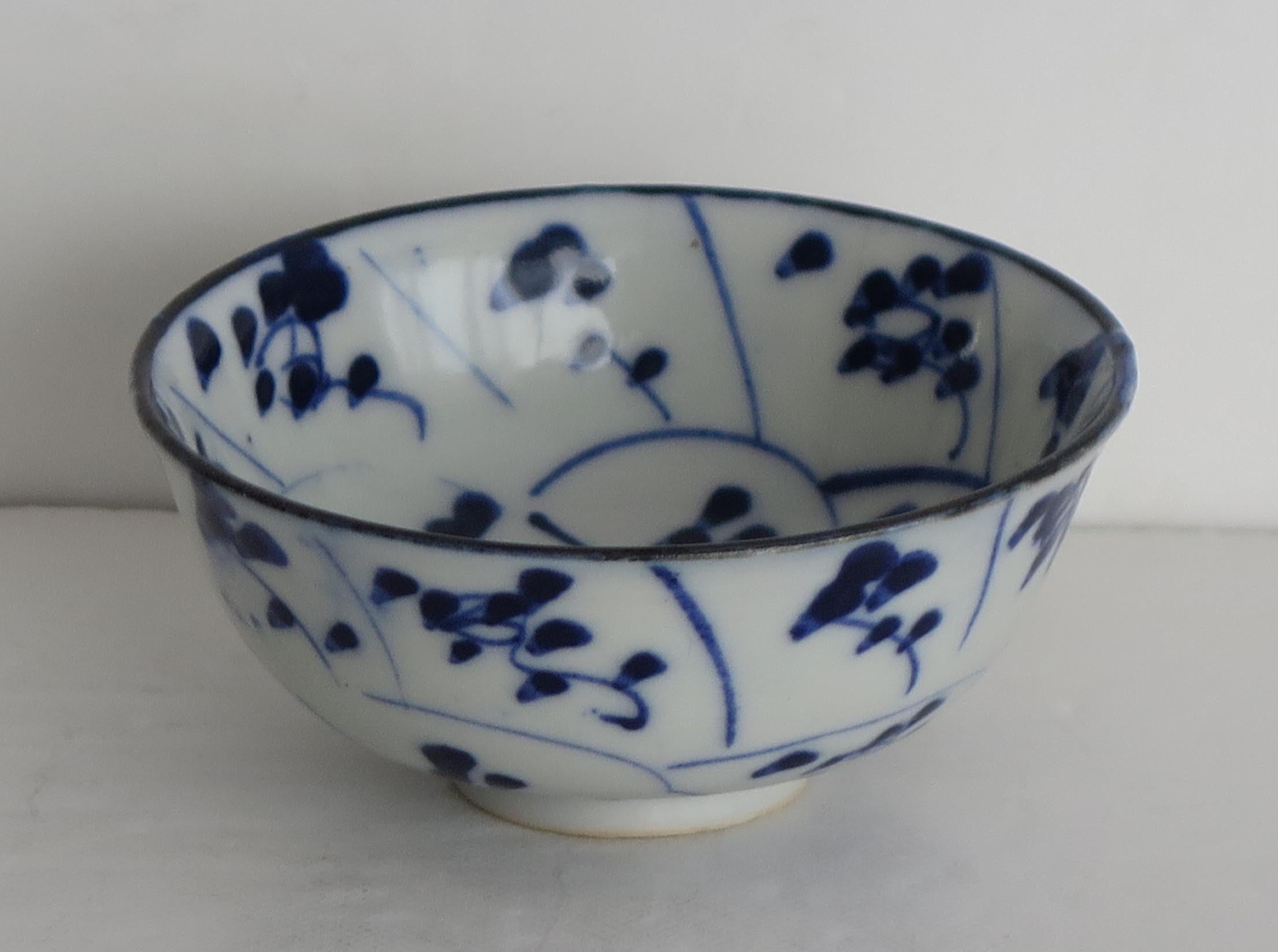 Qing 19th Century Chinese Porcelain Blue & White Tea Bowl Tek Sing Shipwreck, Ca 1820 For Sale