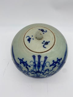 19th Century Chinese Porcelain Ground Floral Melon Jar