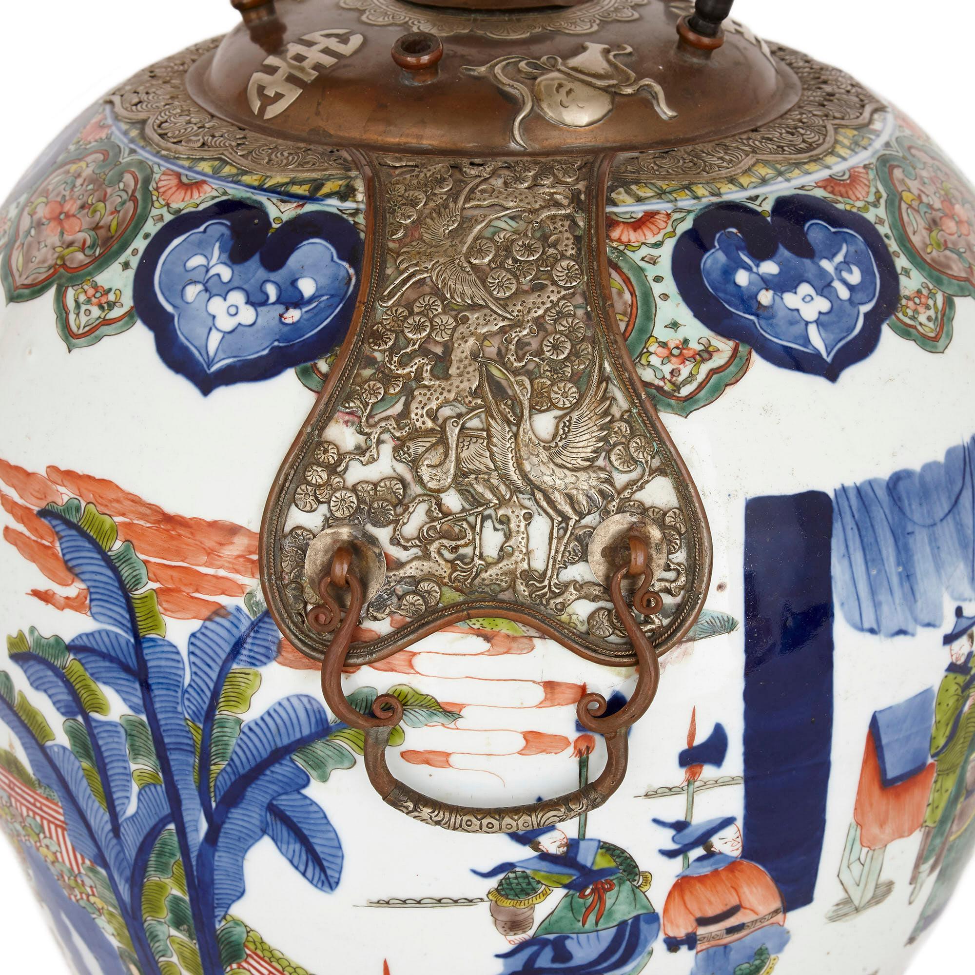 Chinesisches Opiumglas aus Porzellan des 19. Jahrhunderts (Bronze) im Angebot