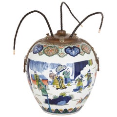 Antique 19th Century Chinese Porcelain Opium Jar