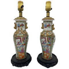 Antique 19th Century Chinese Porcelain Vase Lamp
