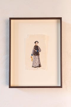 19th century Chinese portrait on rice paper