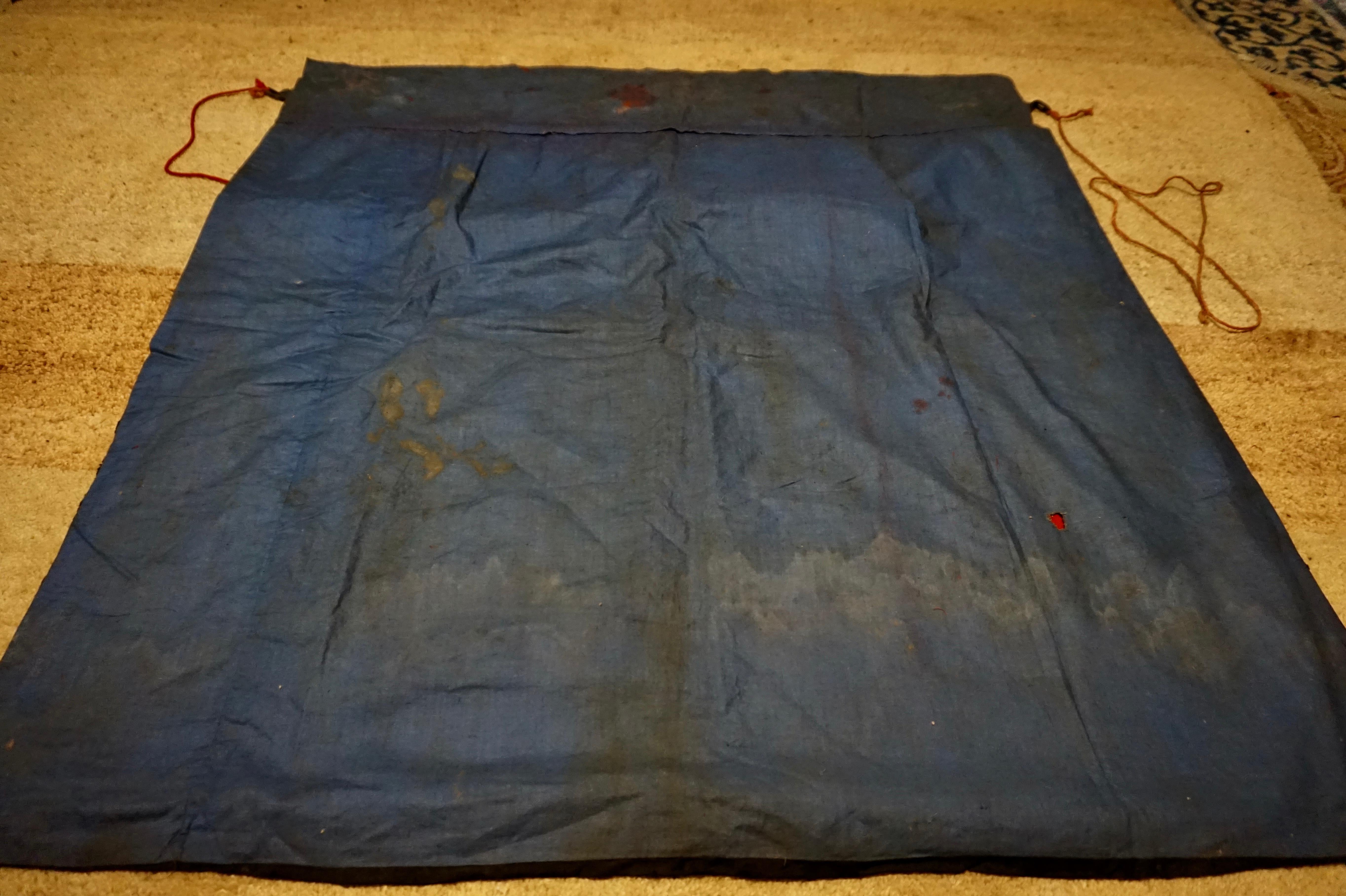 19th Century Chinese Qing Dynasty Silk Embroidery Altar Banner For Sale 9