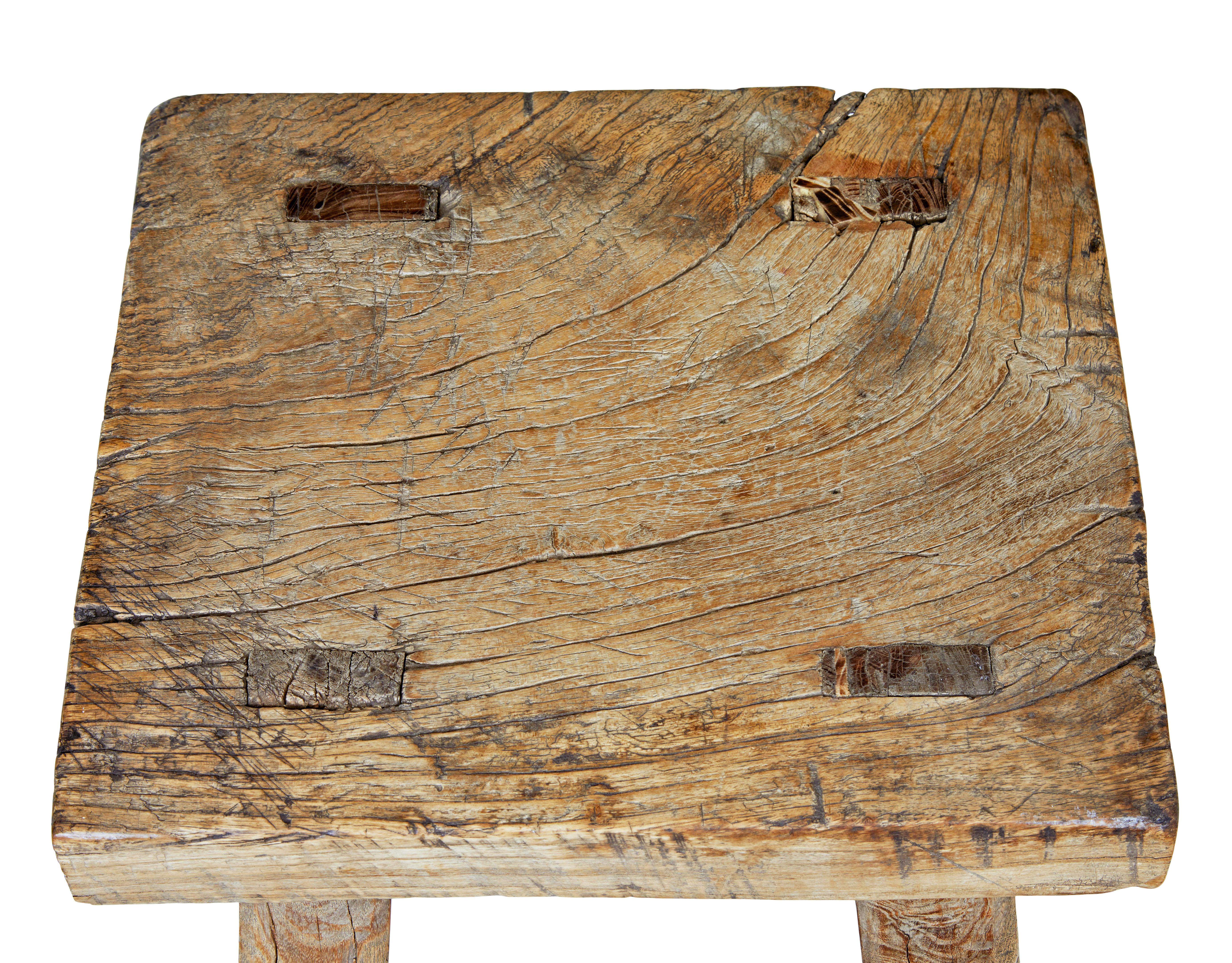 19th Century 19th century Chinese Qing hardwood stool For Sale