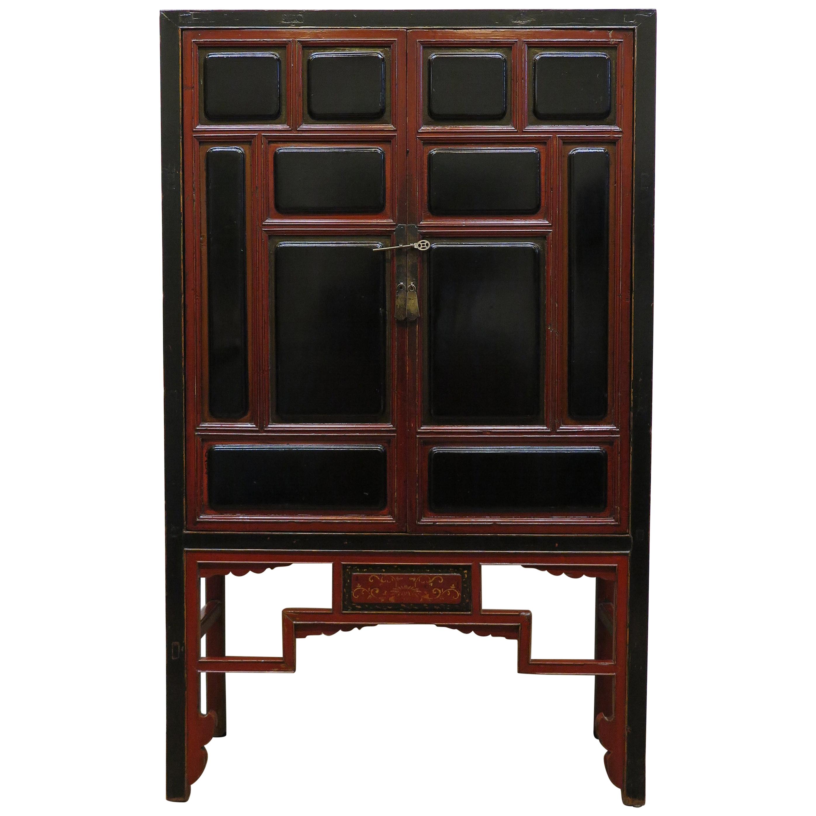 19th Century Chinese Raised Panel Cabinet For Sale