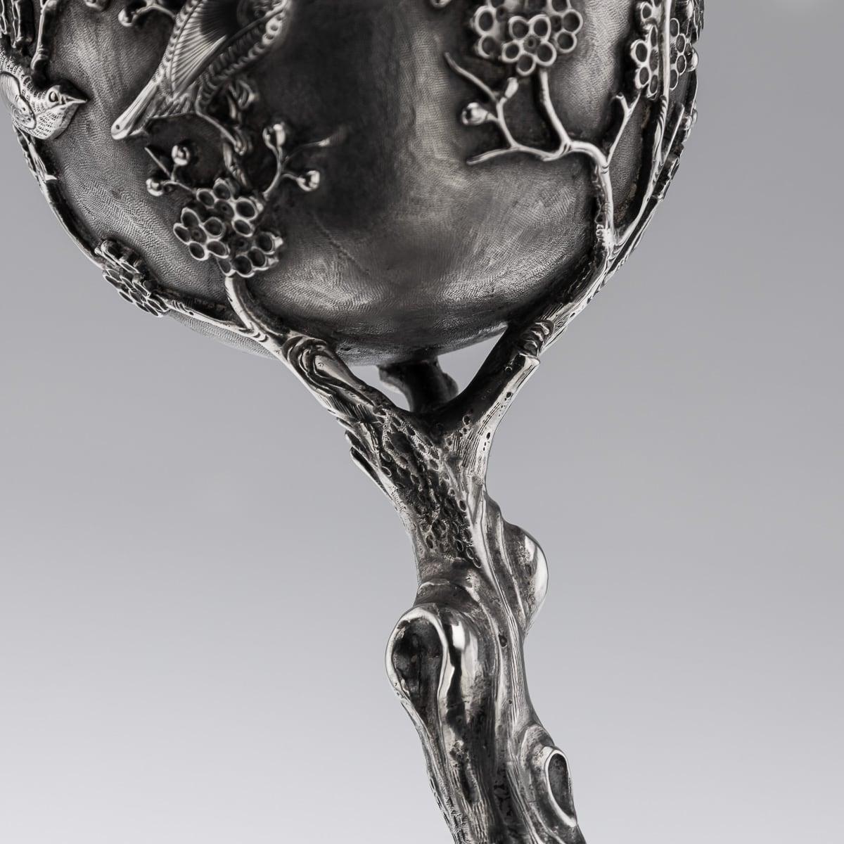 Paire de gobelets en argent massif d'exportation du XIXe siècle, A.I.C. Cumshing, c.1880 en vente 8