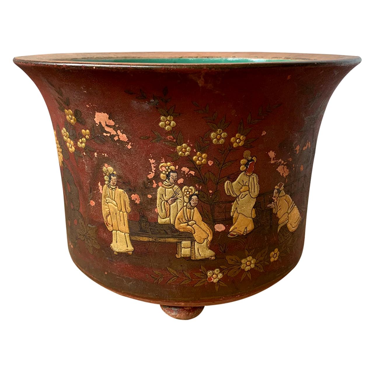 19th Century Terracotta Red Clay Chinese Dragon Vase with Stand at 1stDibs