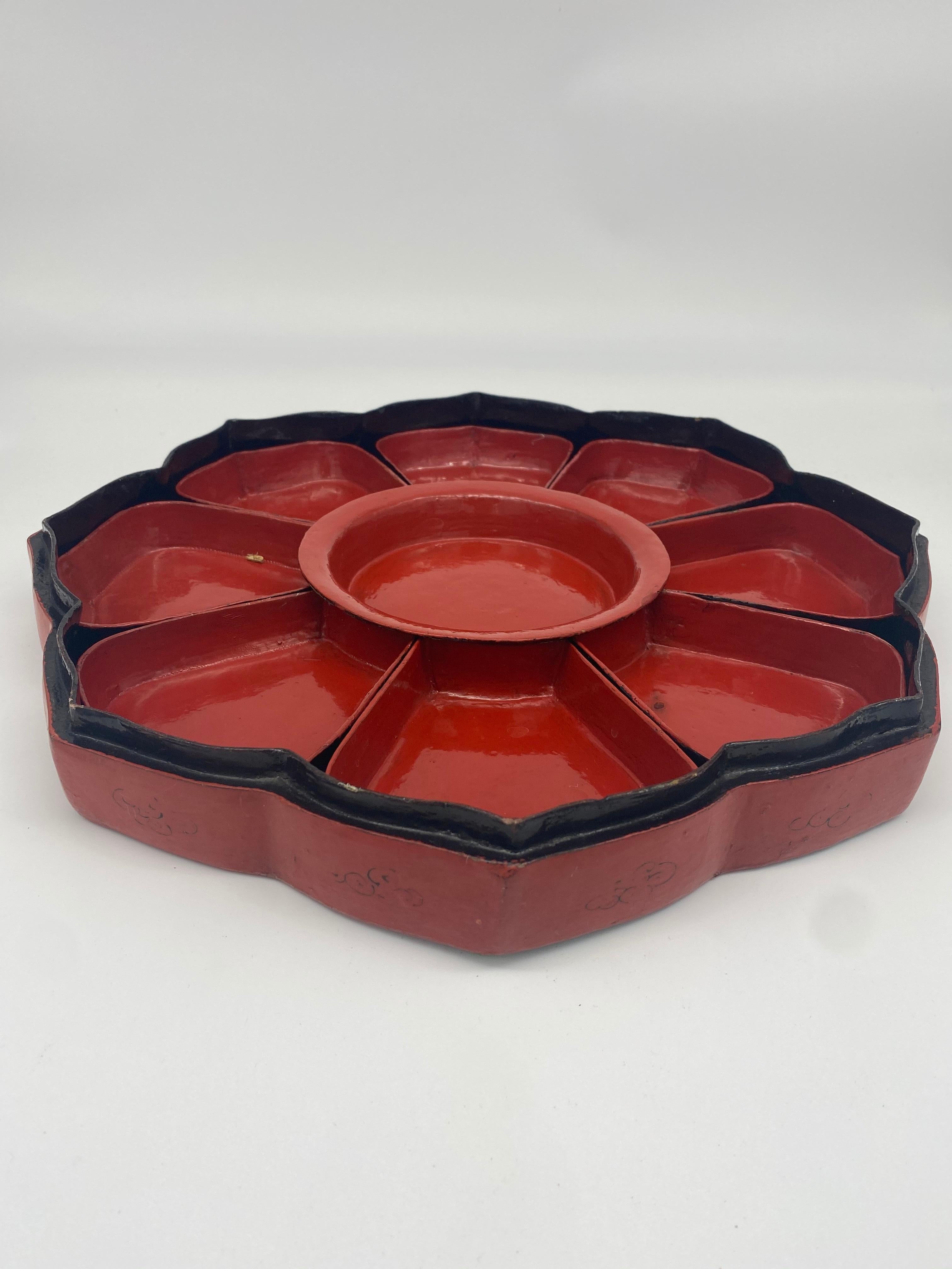 Ming Dynasty Chinese Red Lacquer Box 1