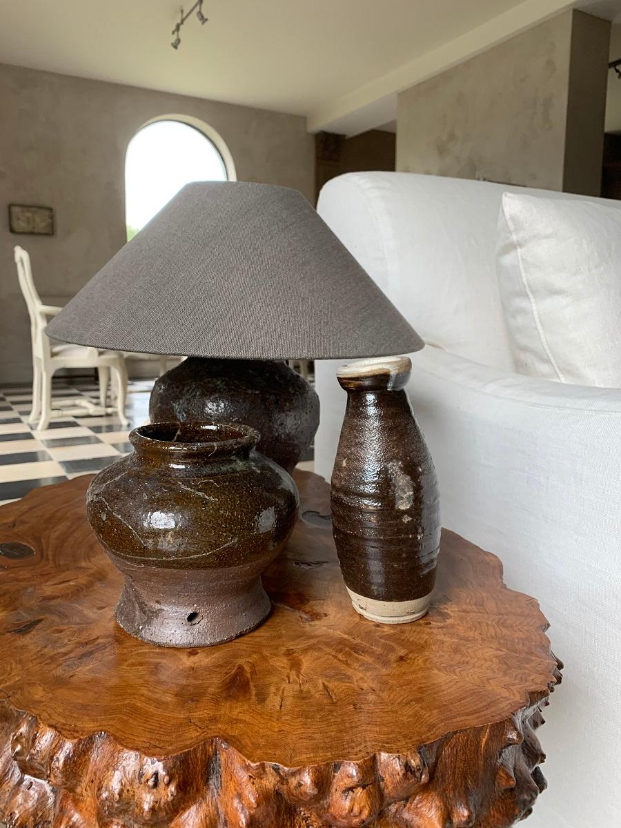 19th Century Chinese Rice Pot Table Lamp 2