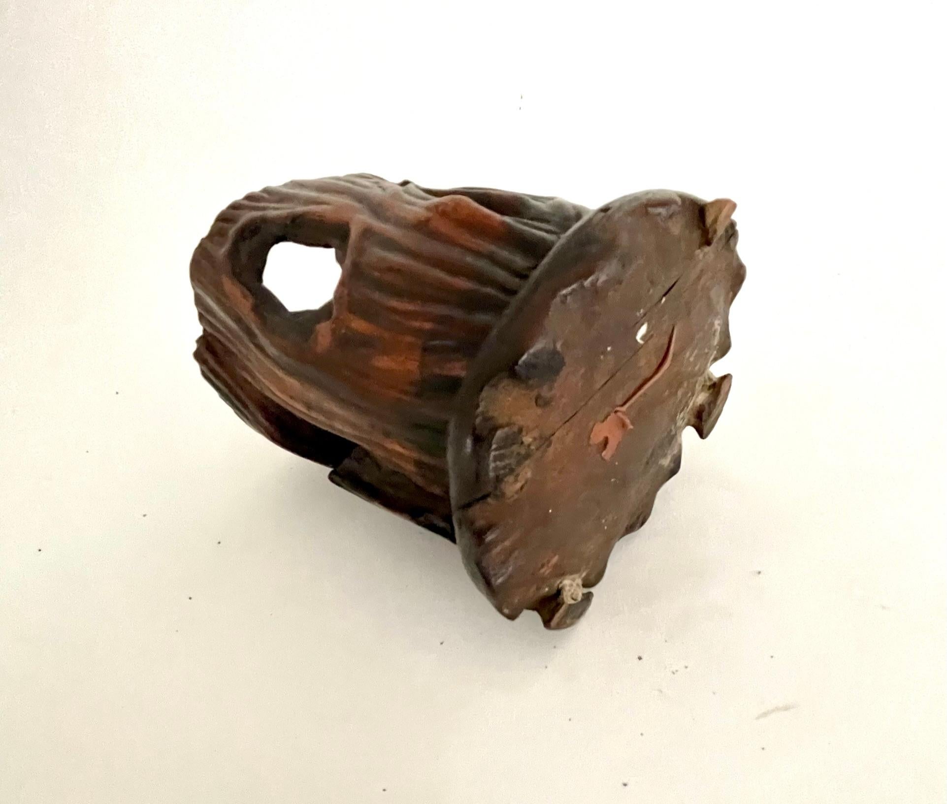 19th Century Chinese Root Wood Calligraphy Brush Pot For Sale 8