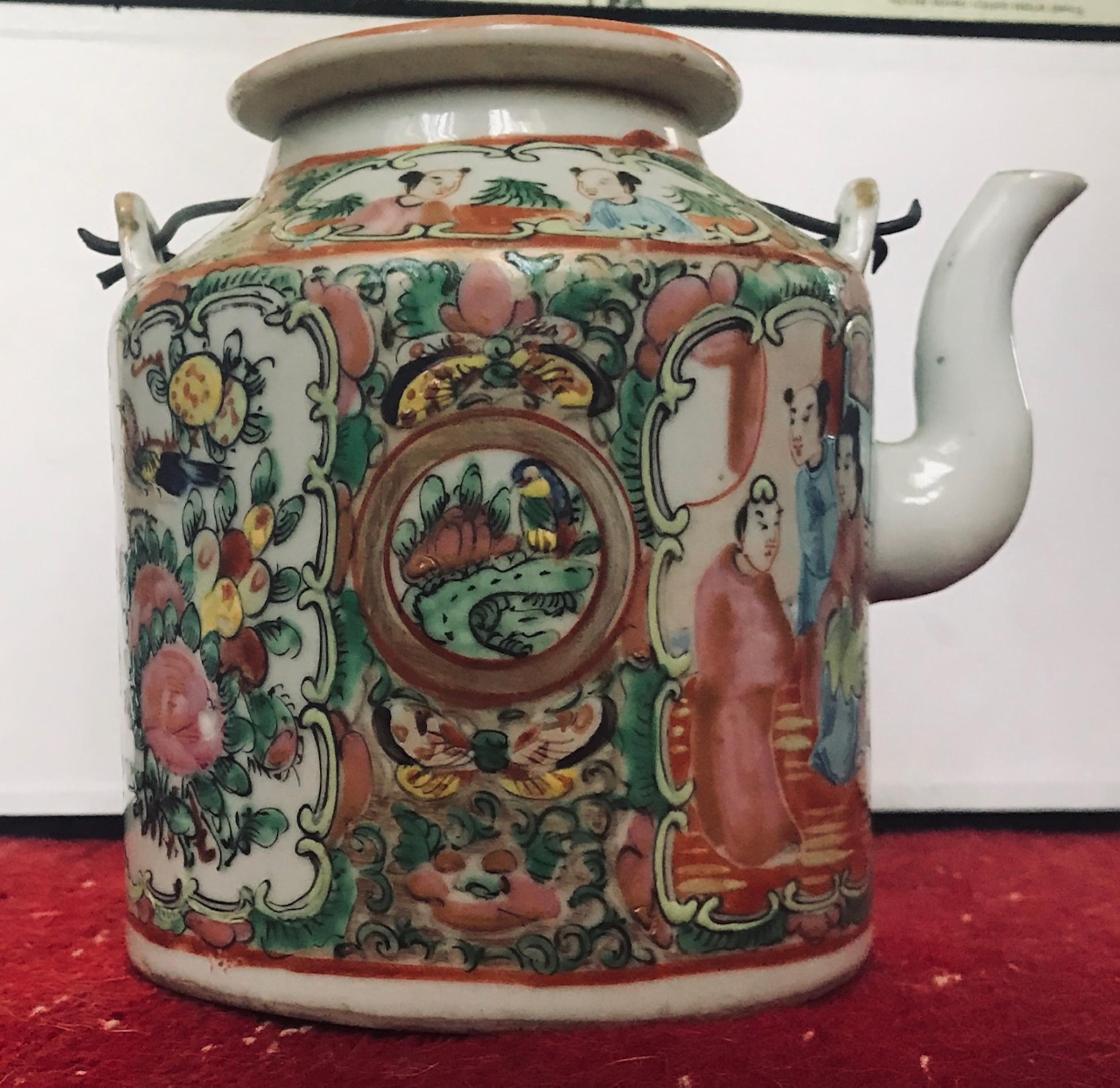 rose medallion teapot
