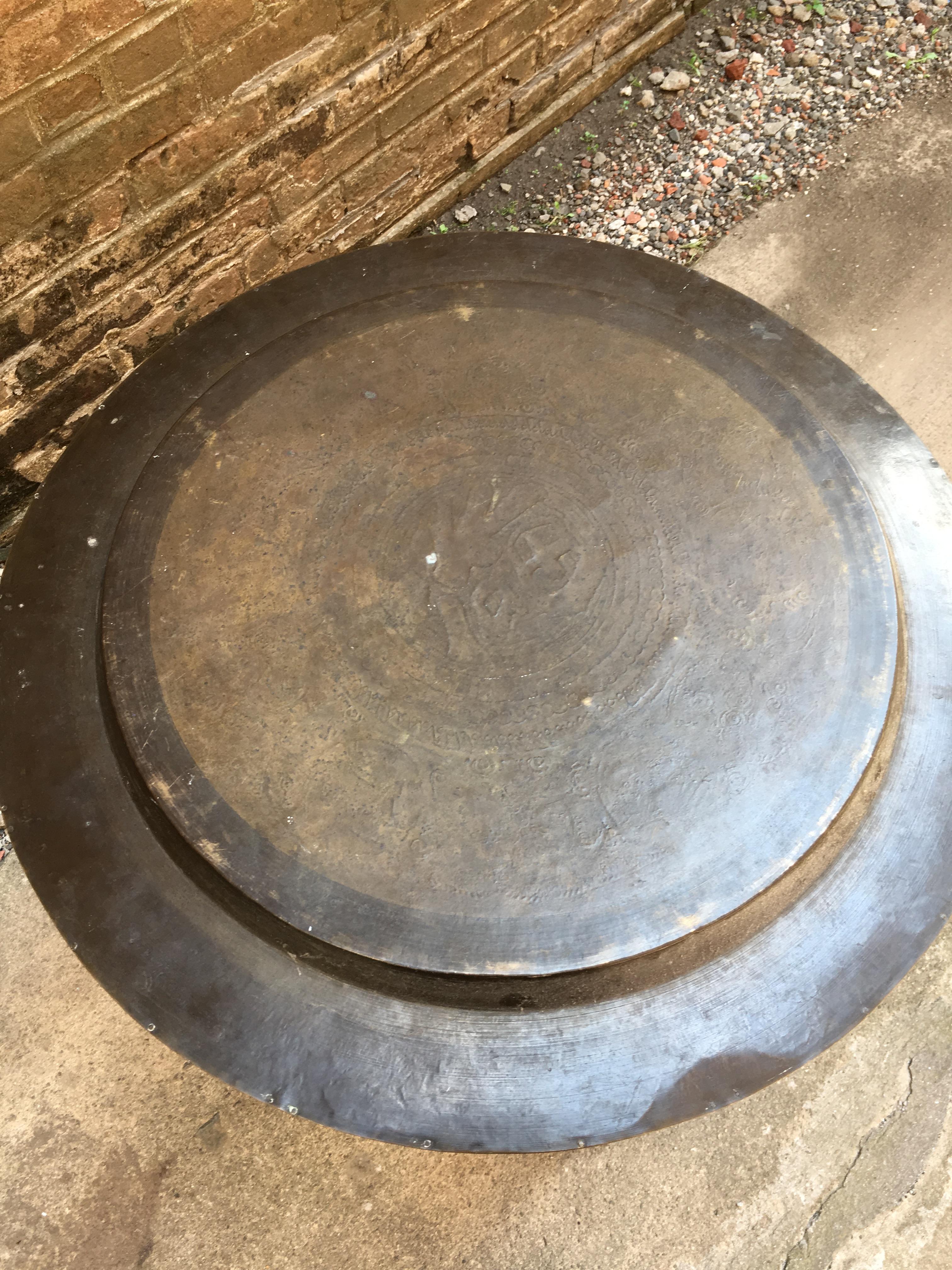 19th Century Chinese Rosewood and Brass Folding Table 7