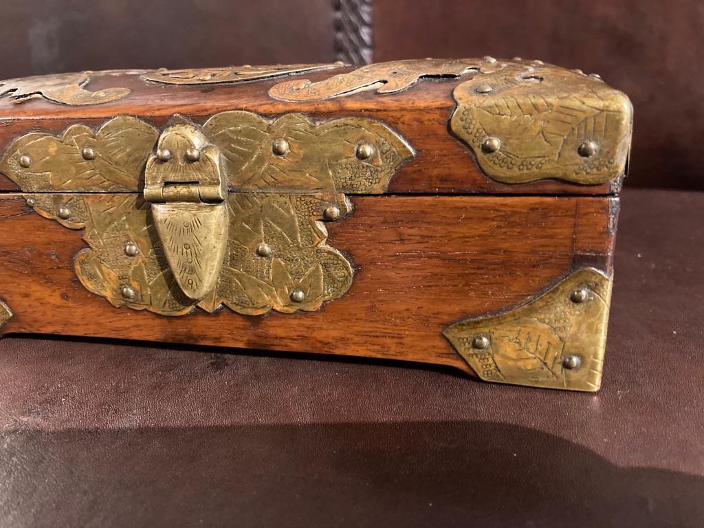 19th Century Chinese Rosewood Box with Copper Mounts 13